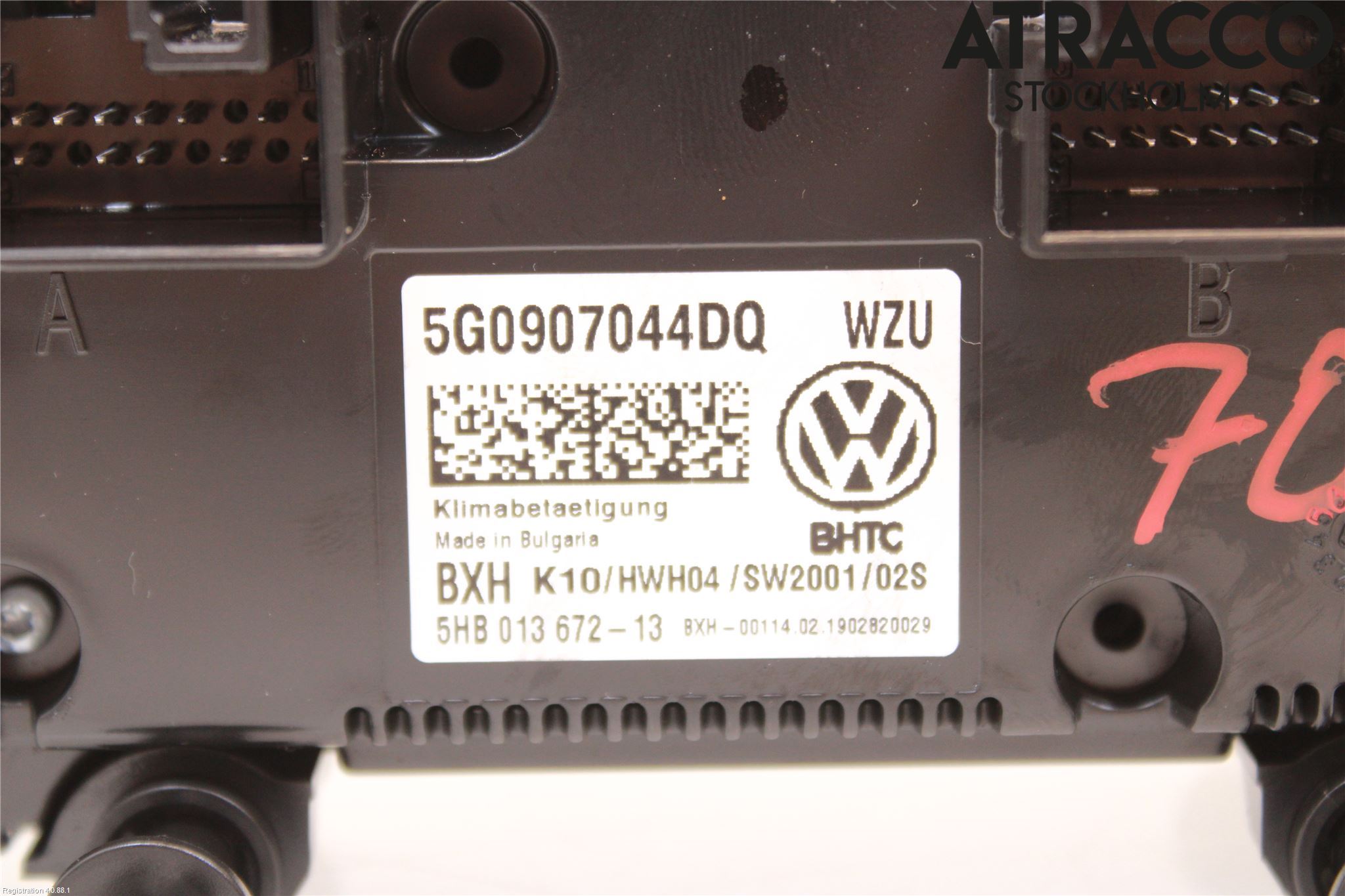 Volkswagen VW PASSAT 15-19 Varme Ac Betjening-Display