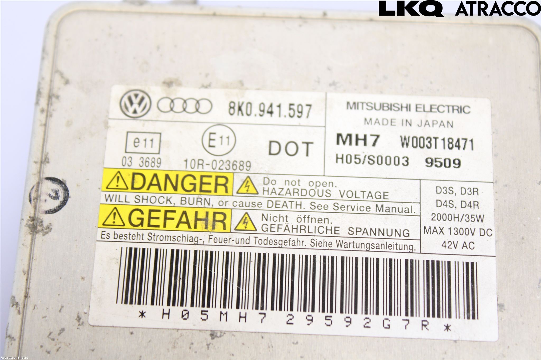 Audi A6/S6     05-11 Styreenhet Xenon