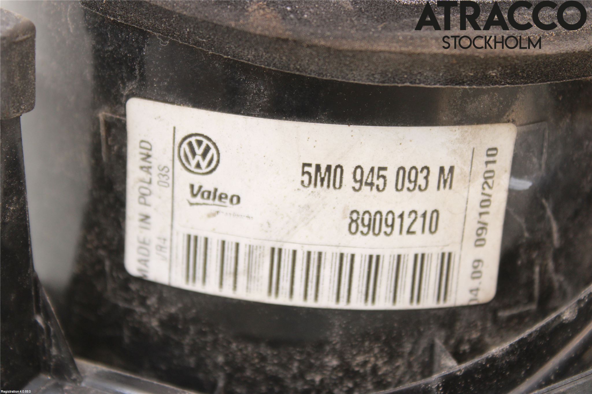 Volkswagen VW GOLF PLUS/CROSS GOLF 04-14 Baklykt Venstre  På Luke(Indre