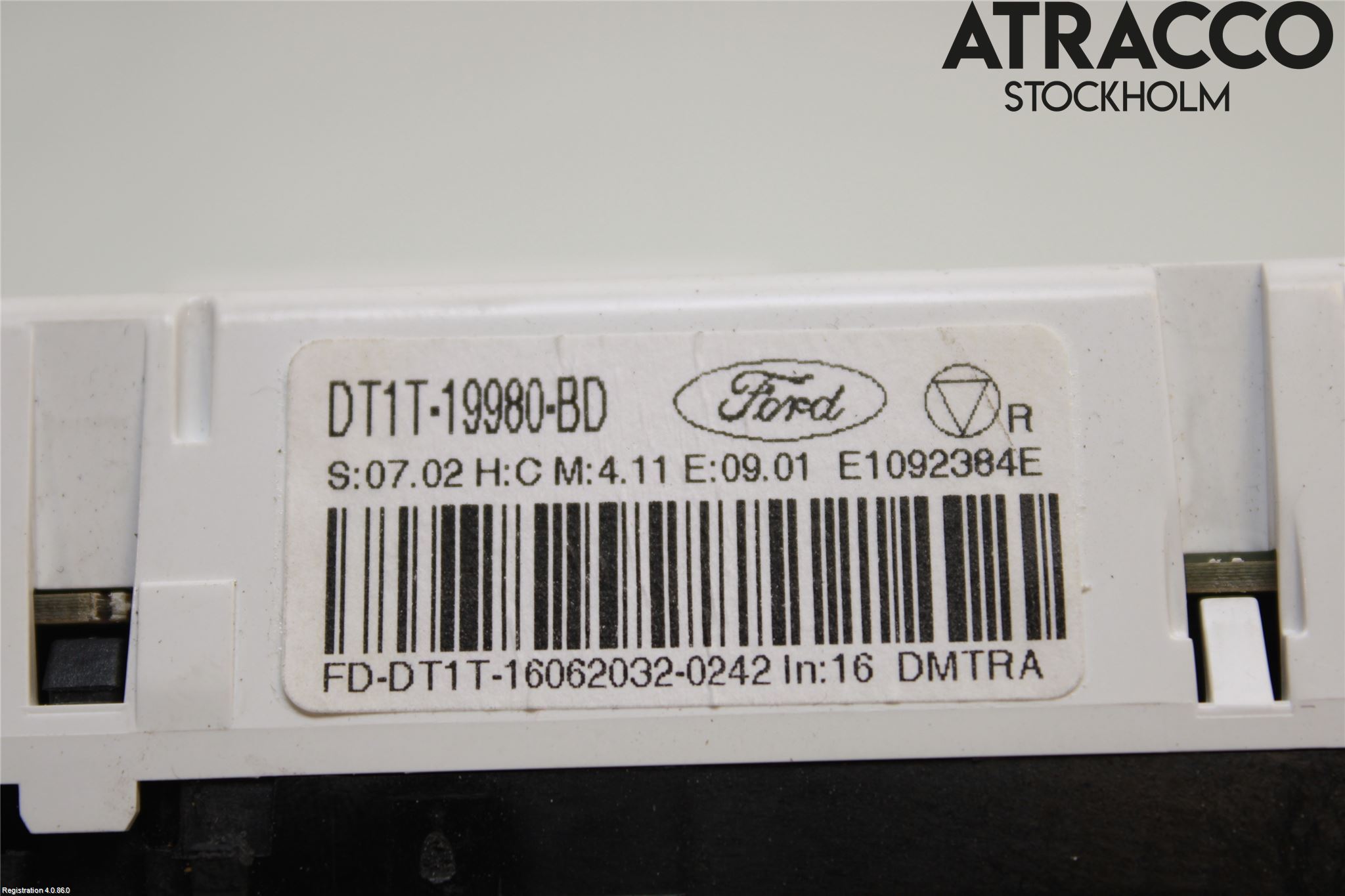 Ford TRANSIT/TOURNEO CONNECT 13-22 Varme Ac Betjening-Display