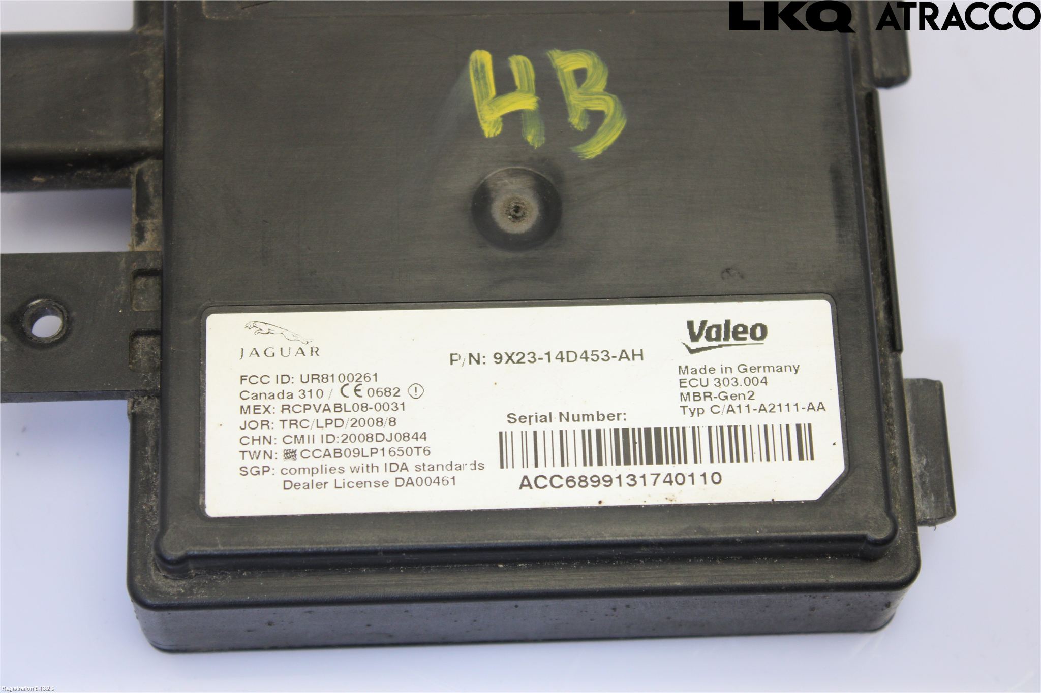 Jaguar XF 08-15 Sensor Kollisjonsbeskyttelse