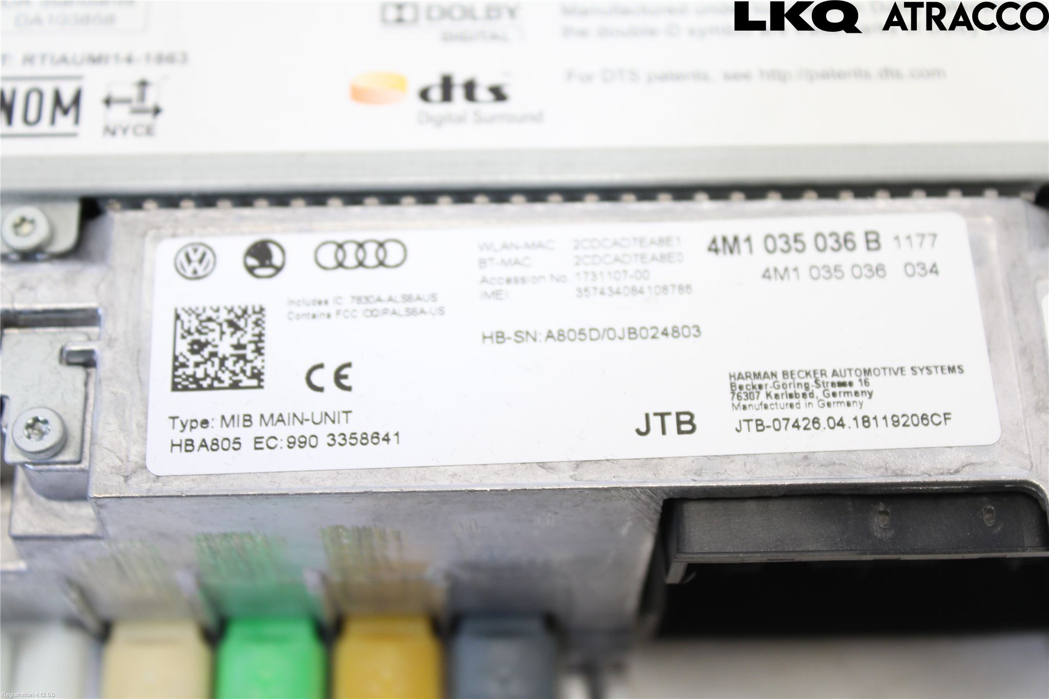 Audi Q7/SQ7 Stereo Radio Med Cd
