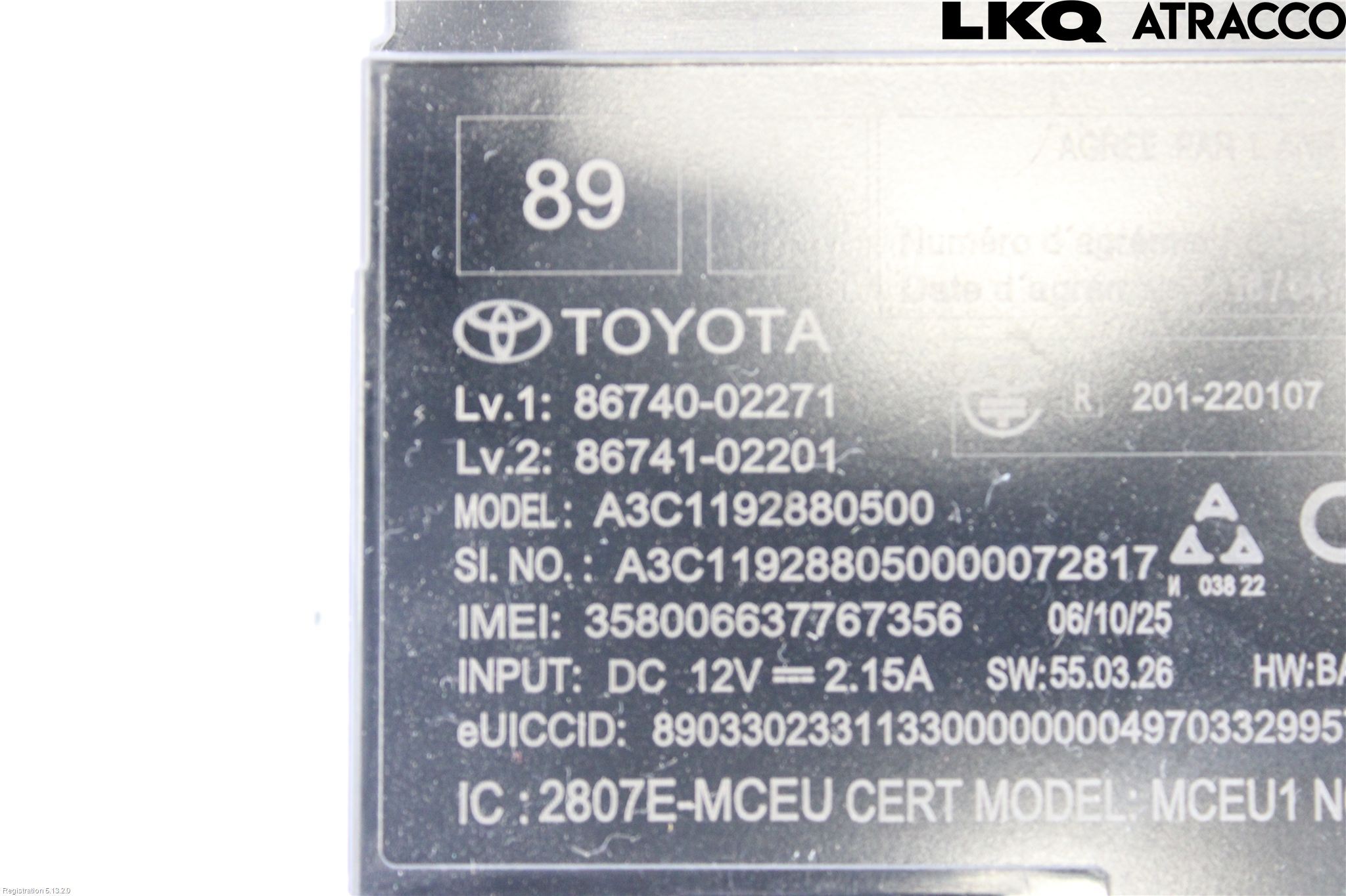 Toyota YARIS CROSS XP21 21- Styreenhet Øvrig