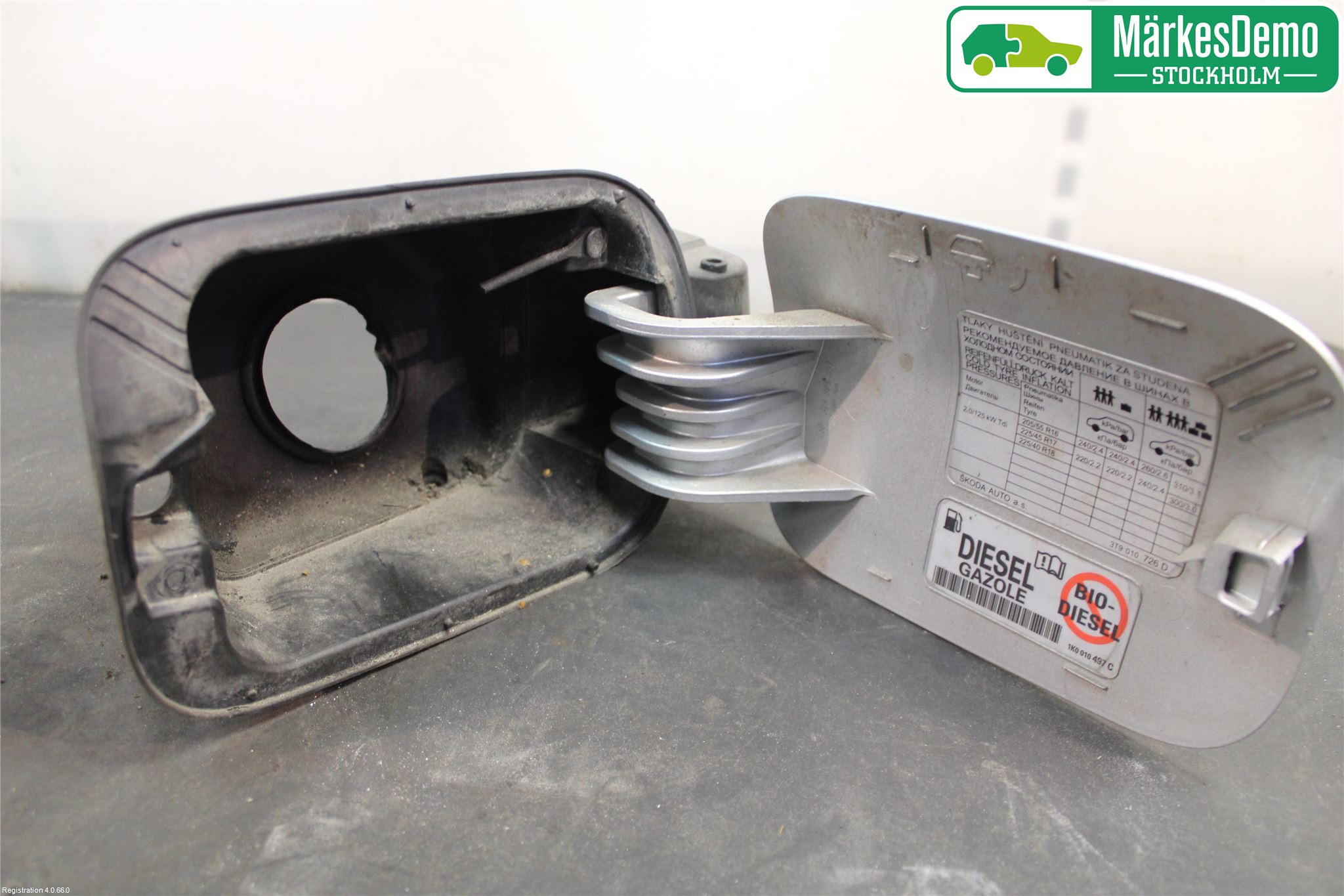 Skoda SUPERB 09-15 Drivstoff Tankluke