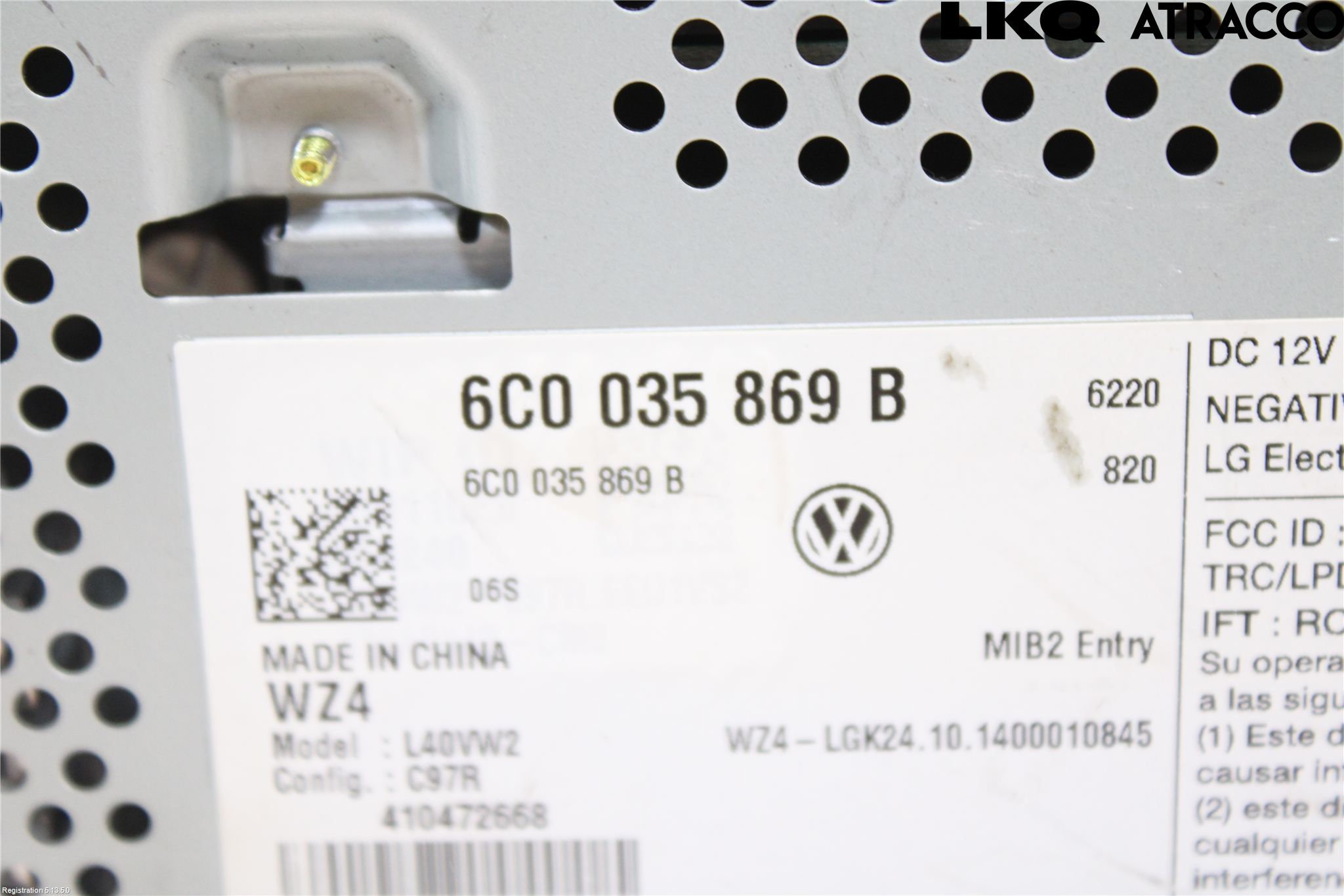 Volkswagen VW POLO 10-17 Stereo Radio Med Cd