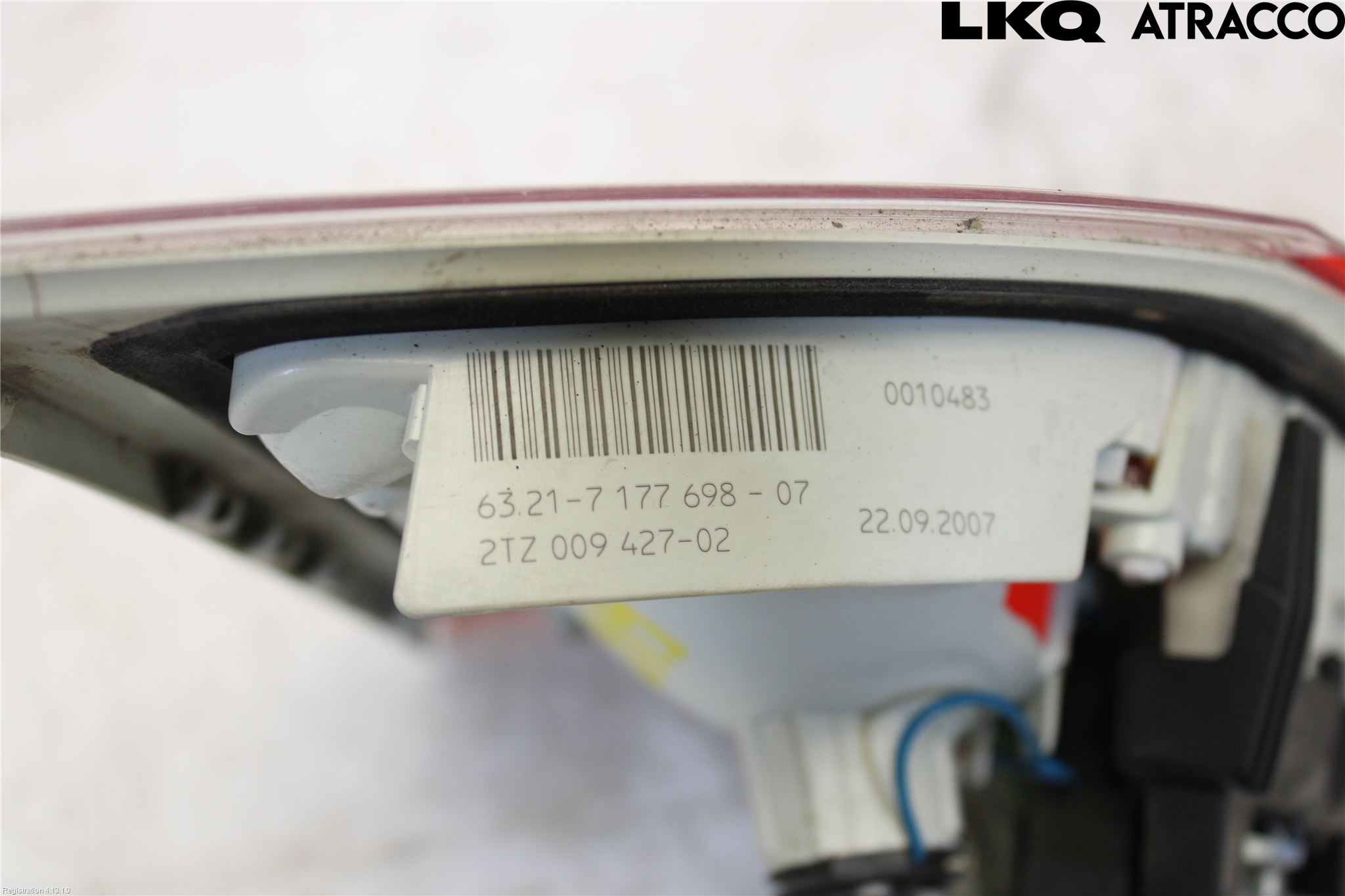 BMW 5 E60/61 Sed/Tou 02-10 Baklykt Høyre  På Luke(Indre)
