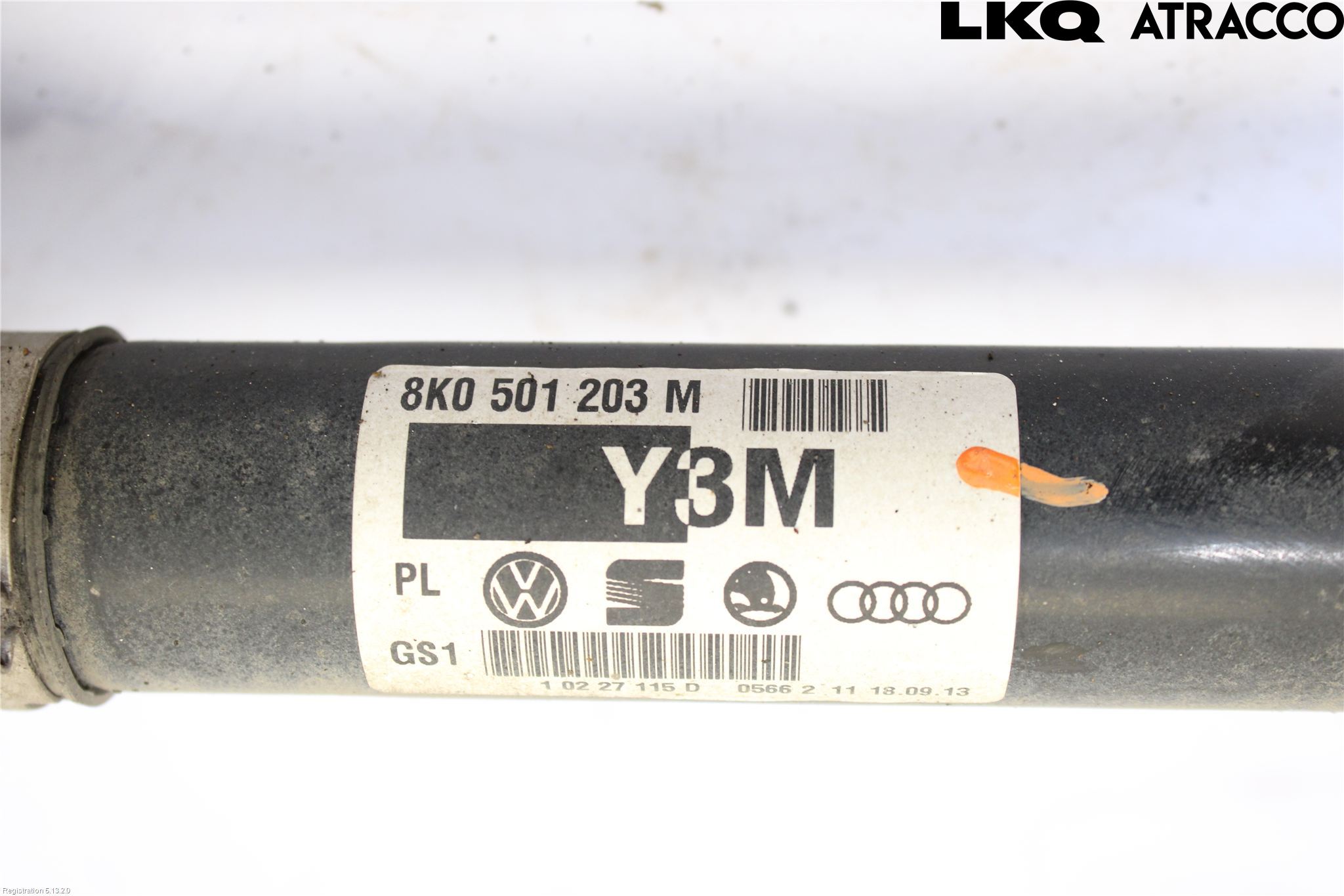 Audi A4 12-15 Drivaksel Bak Kompl Høyre