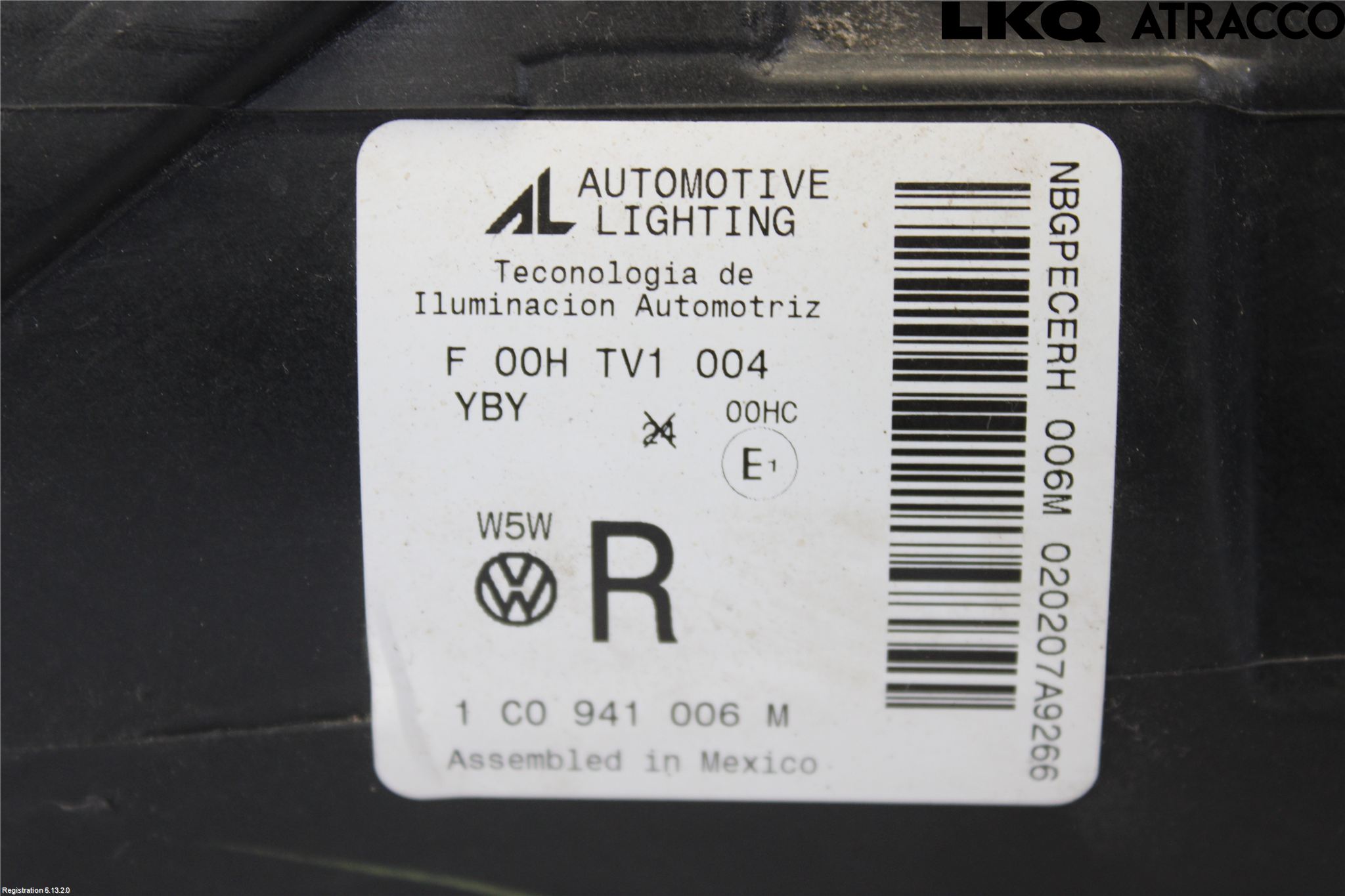 Volkswagen VW BEETLE 98-10 Frontlykt Høyre