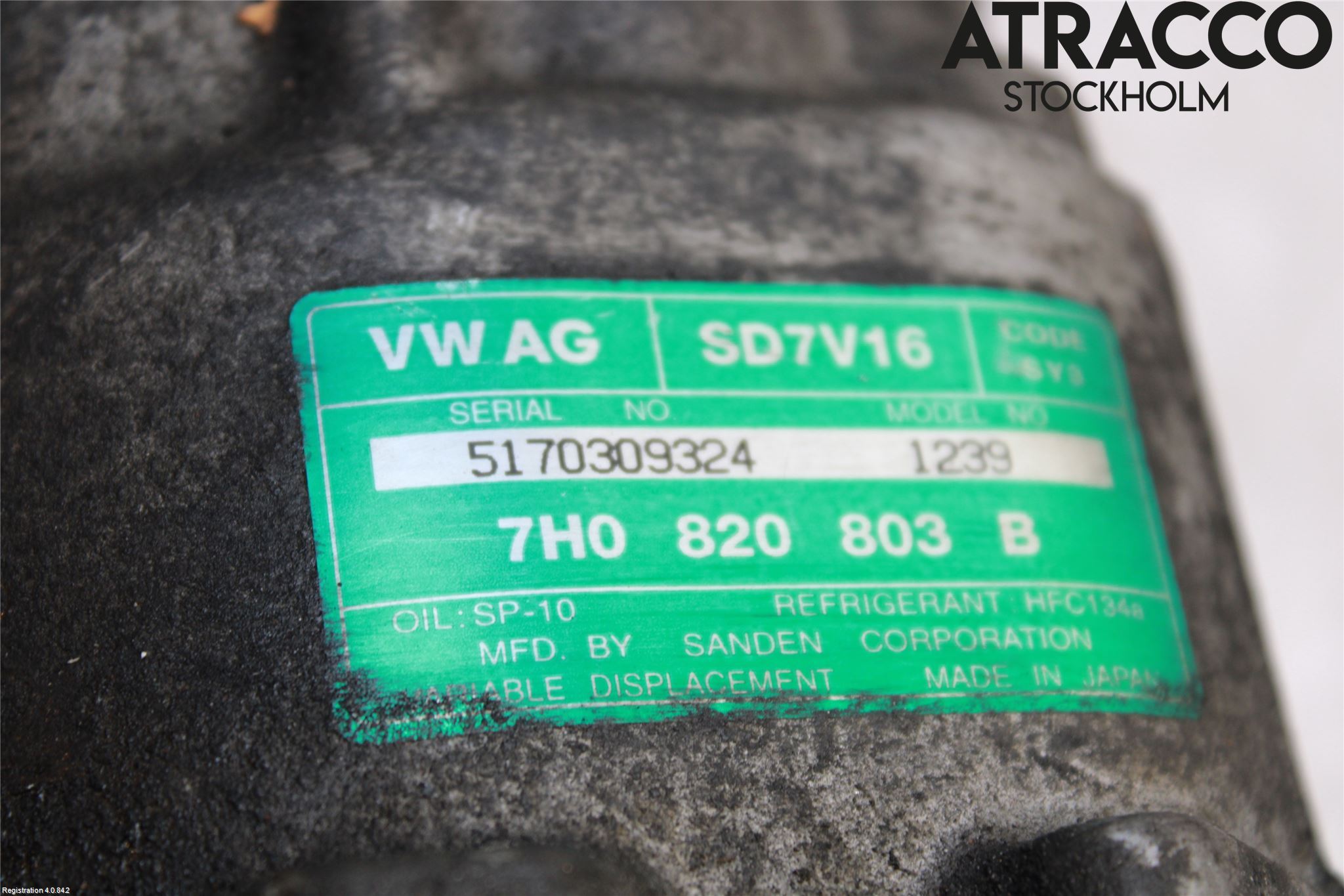 Volkswagen VW TRANSP/CARAVELLE (T5) 04-15 Varme Ac Kompressor
