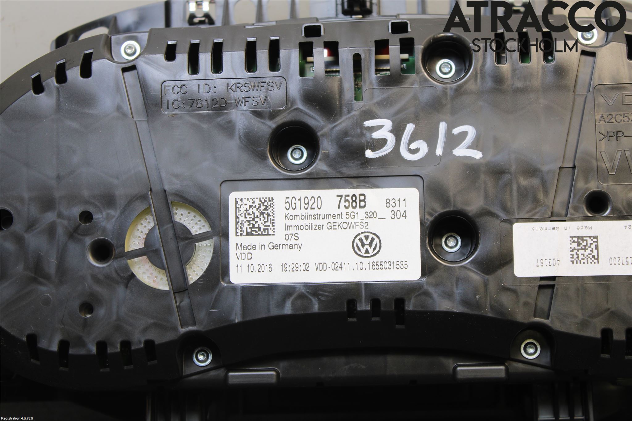 Volkswagen VW GOLF / E-GOLF VII 13-20 Instr Kombinert