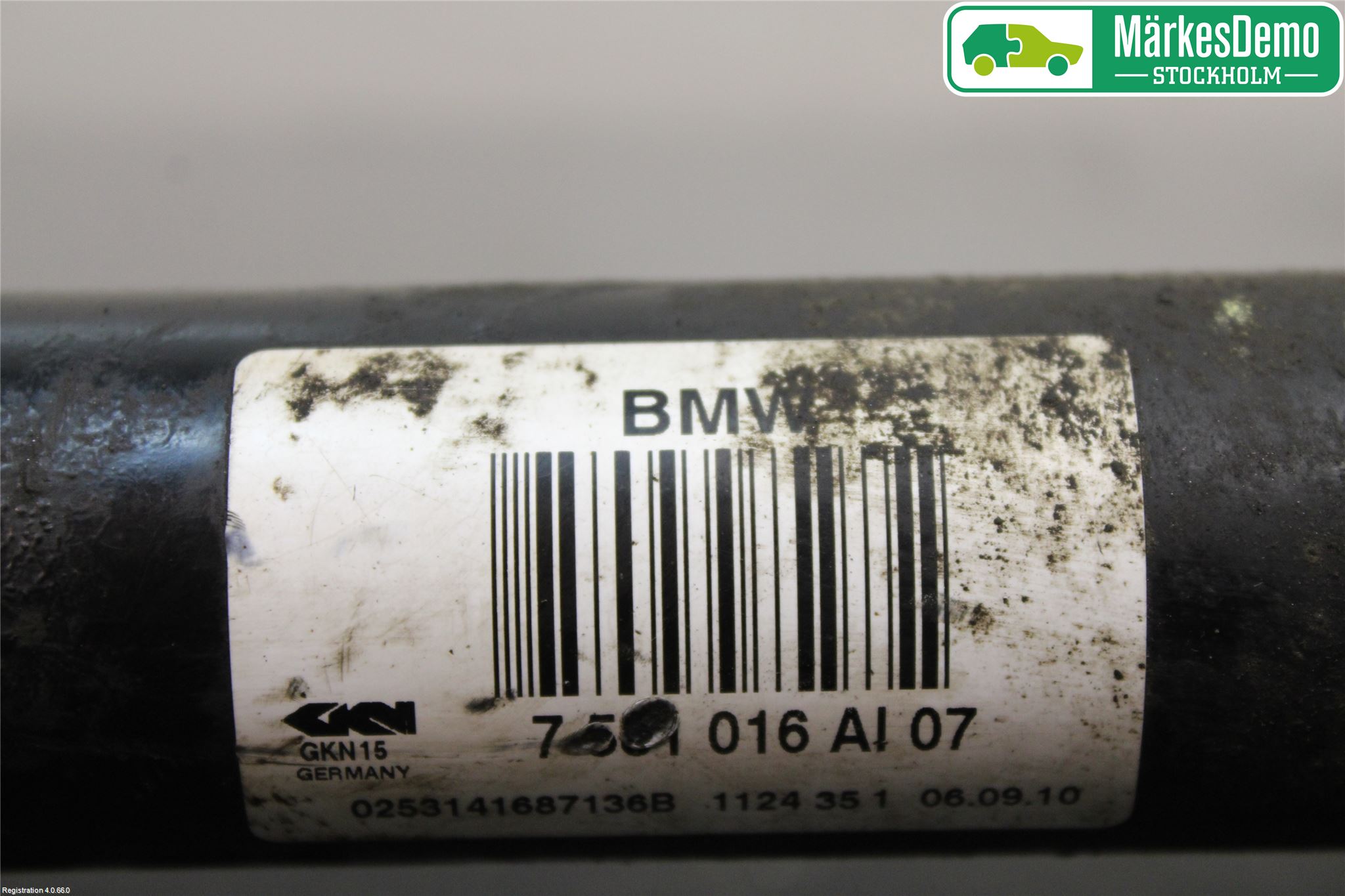 BMW 5 F10/F11/F18 09-17 Drivaksel Bak Kompl Høyre