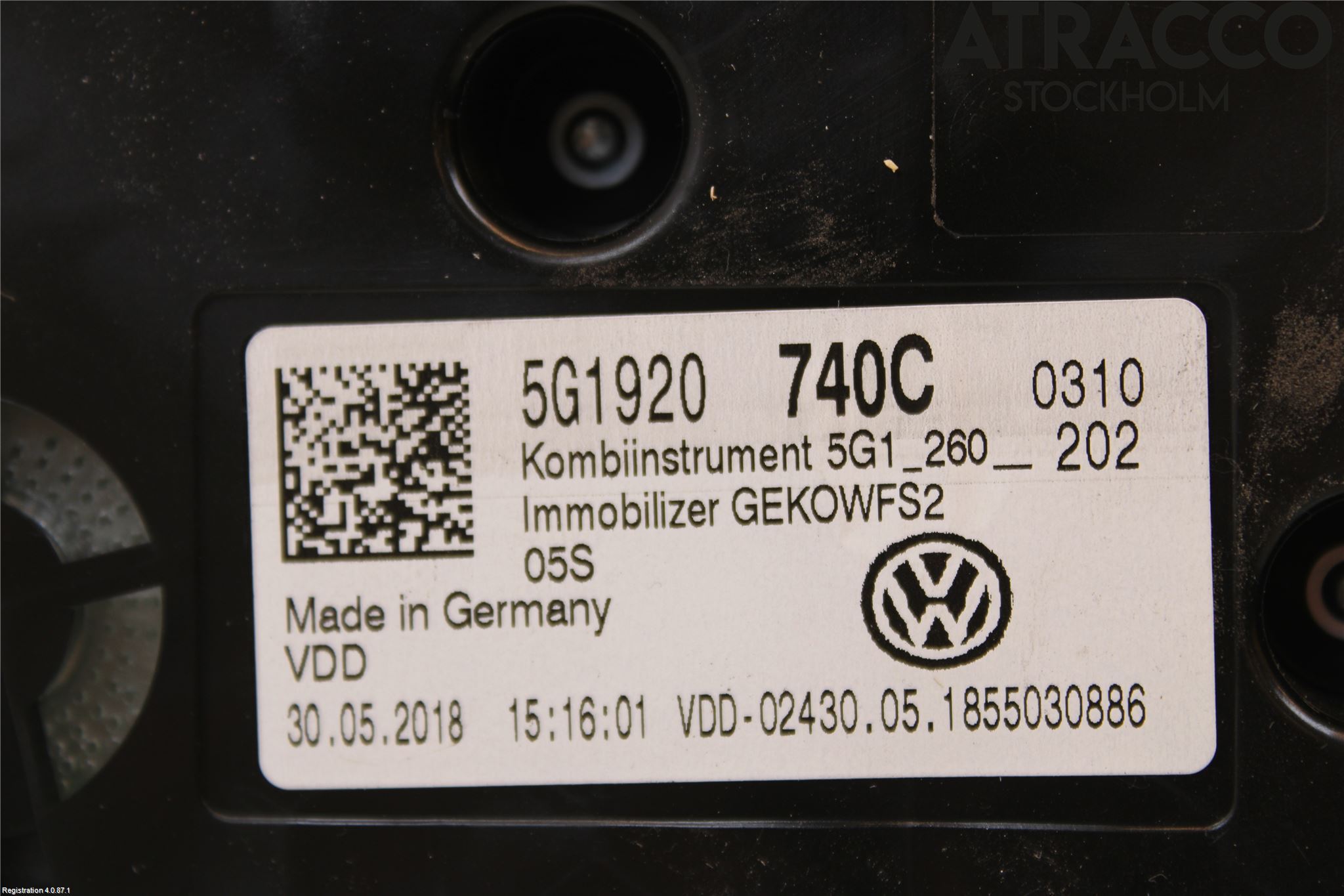 Volkswagen VW GOLF / E-GOLF VII 13-20 Instr Kombinert