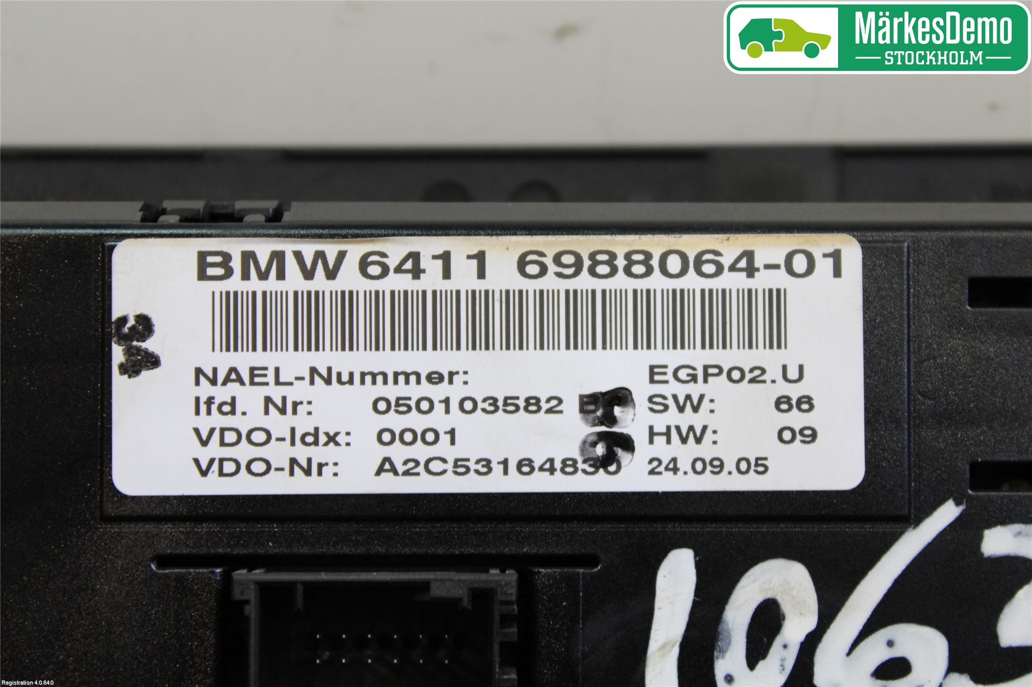 BMW 3 E90/91 SED/TOU 05-12 Varme Ac Betjening-Display