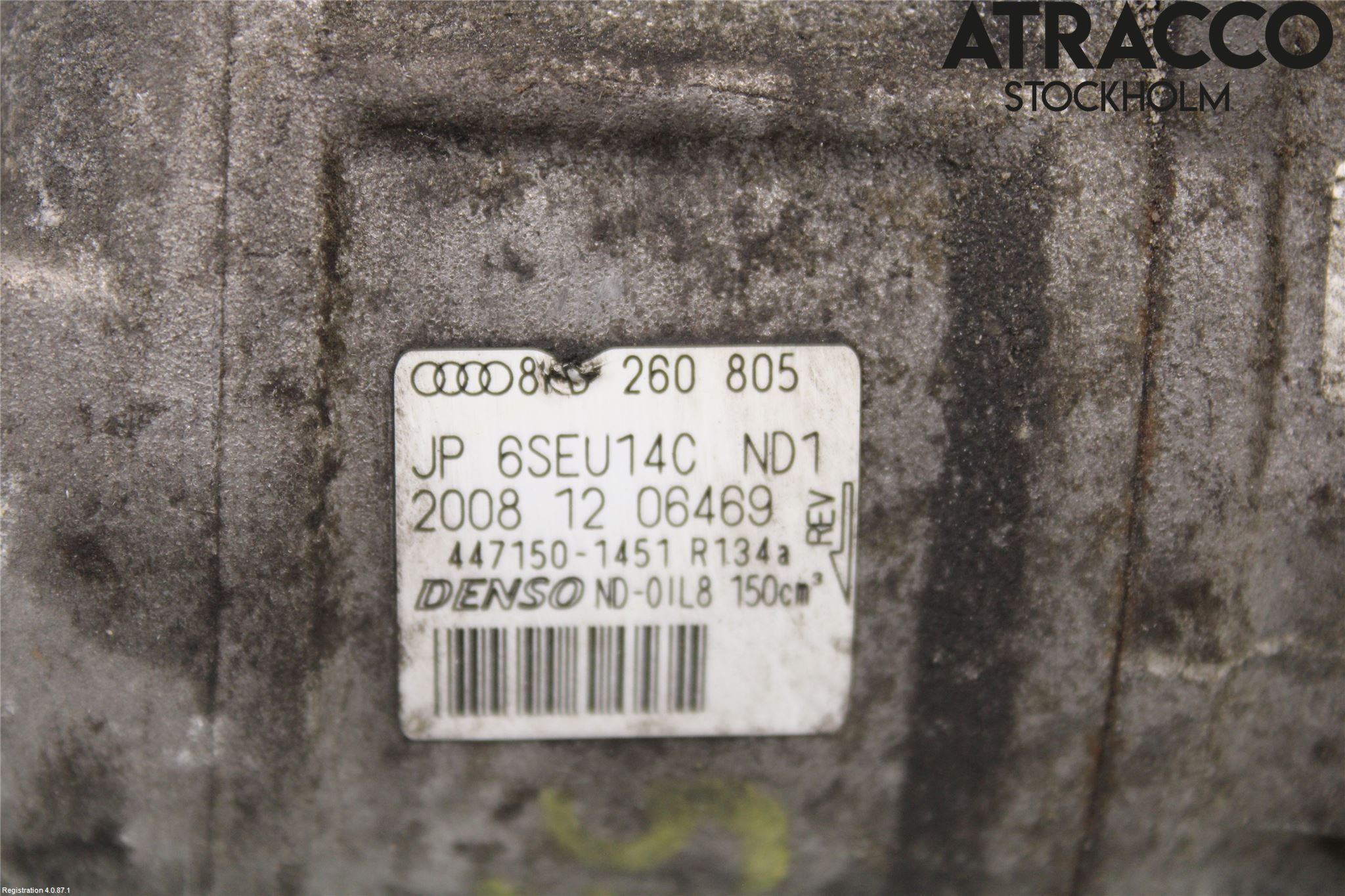 Audi A4/S4 08-11 Varme Ac Kompressor