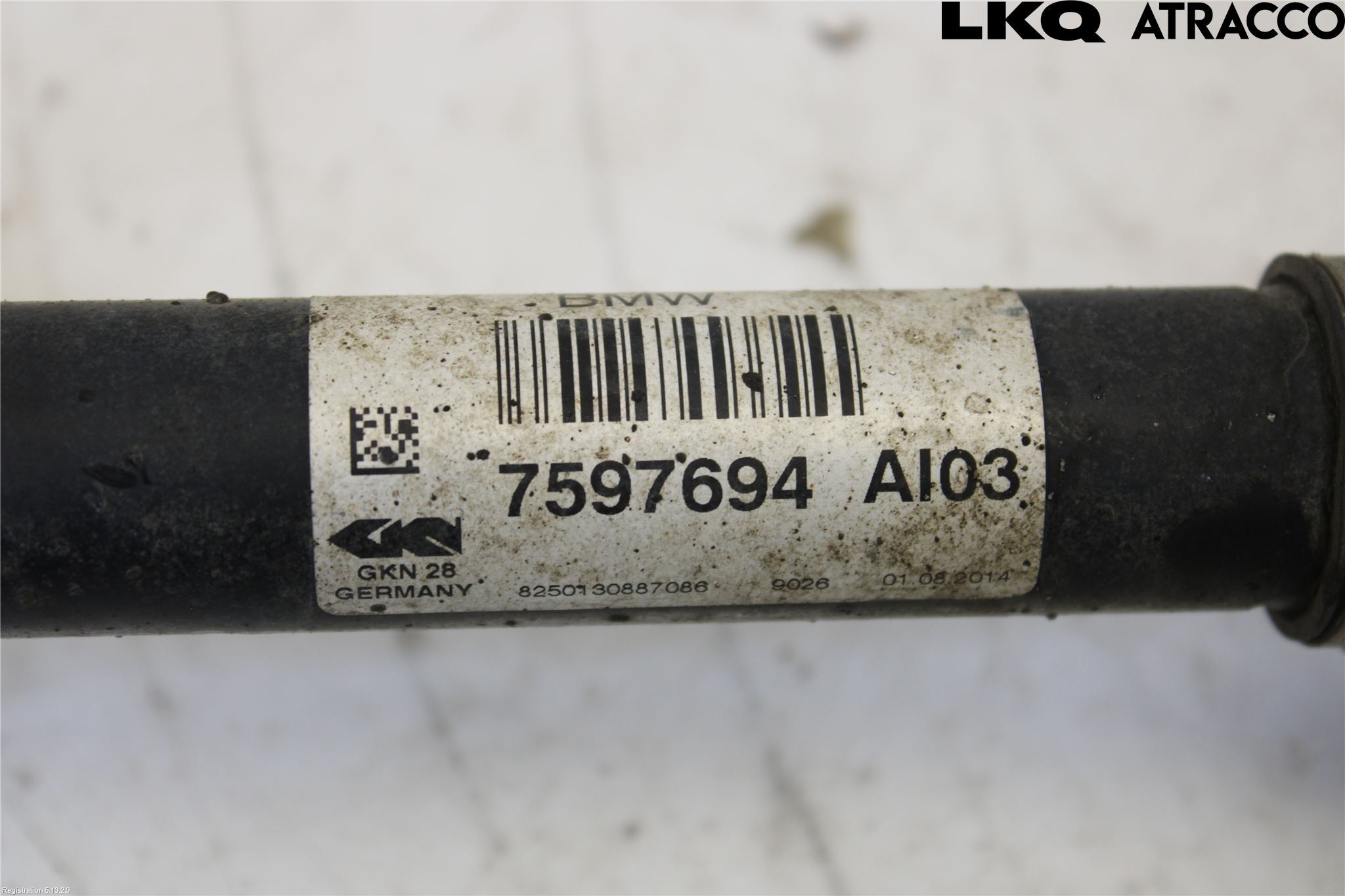 BMW 3 F30/F31/F80 12-19 Drivaksel Foran Kompl Høyre