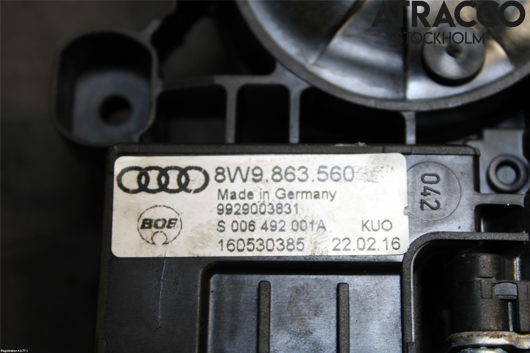 Audi A4/S4 B9 16-19 Innr Innsyn Beskytelse Stv