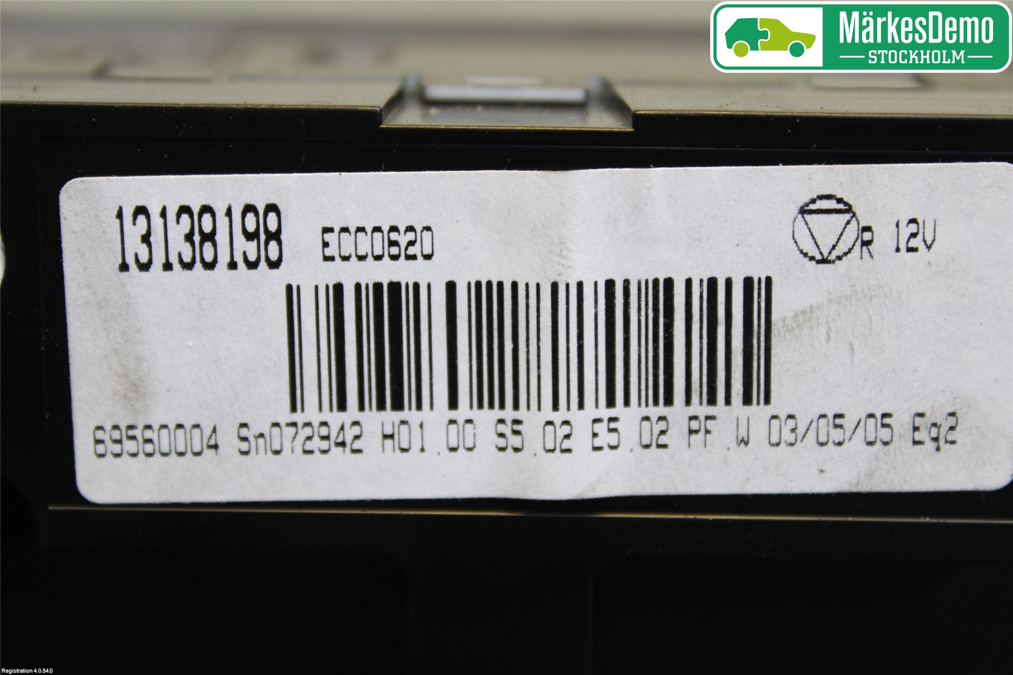 Opel VECTRA C 02-05 Varme Ac Betjening-Display