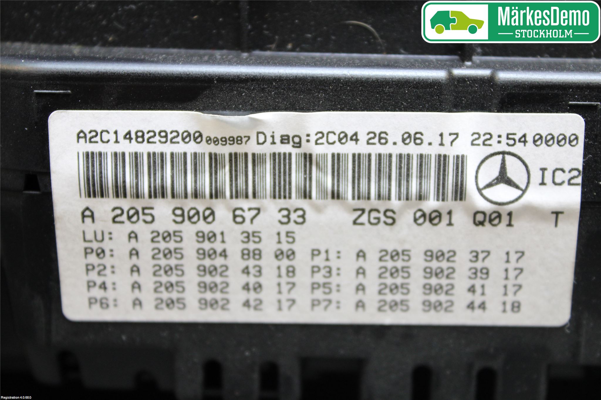 Mercedes-Benz MB C-KLASS (W205) 14-21 Instr Kombinert