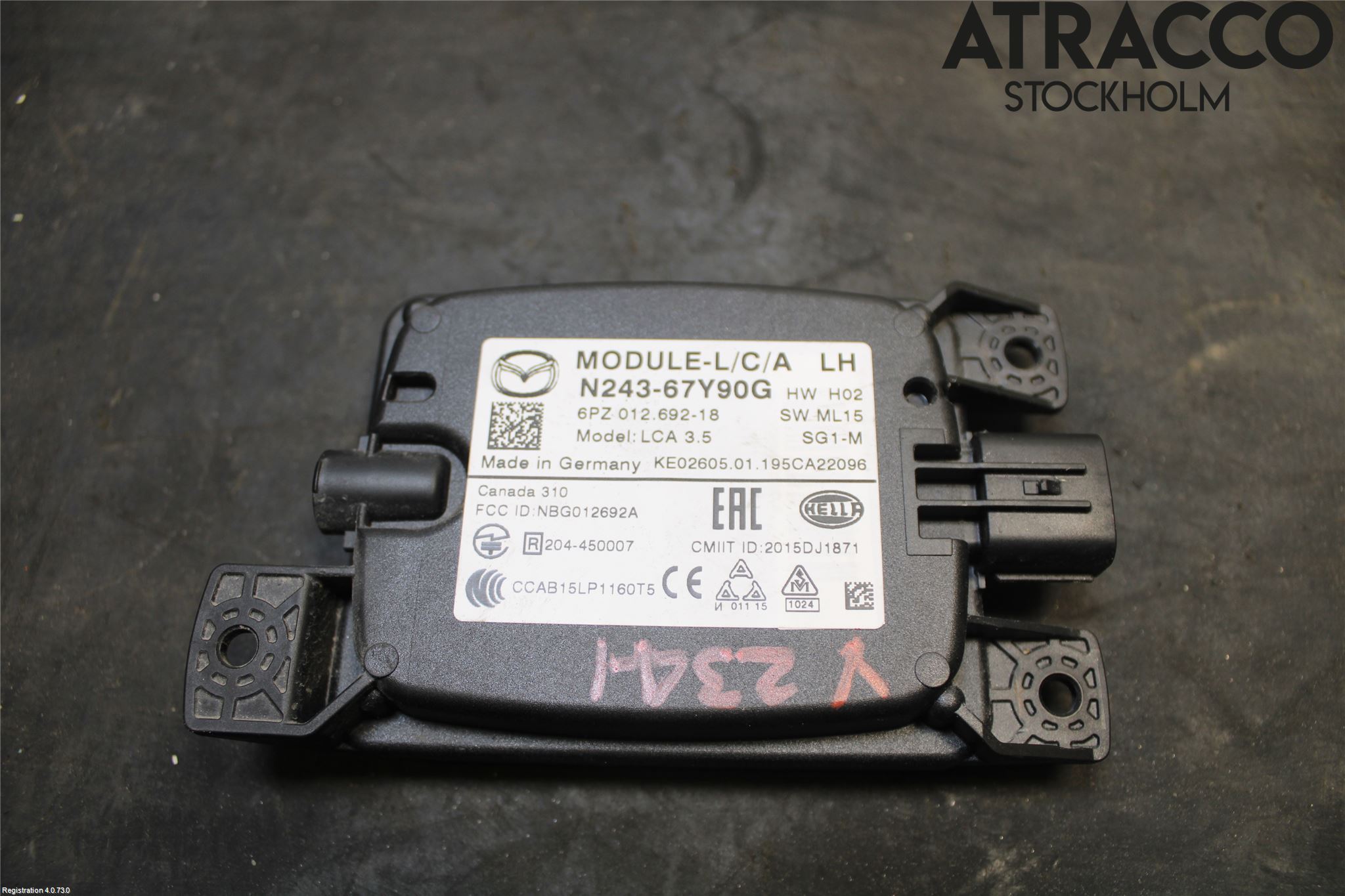 Mazda MX-5 IV (ND/ND2/ND3) MIATA 15- Sensor Kollisjonsbeskyttelse