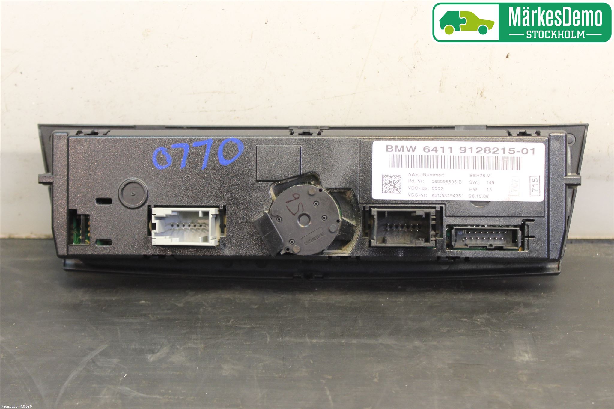BMW 1 E87/81 5D/3D 03-11 Varme Ac Betjening-Display
