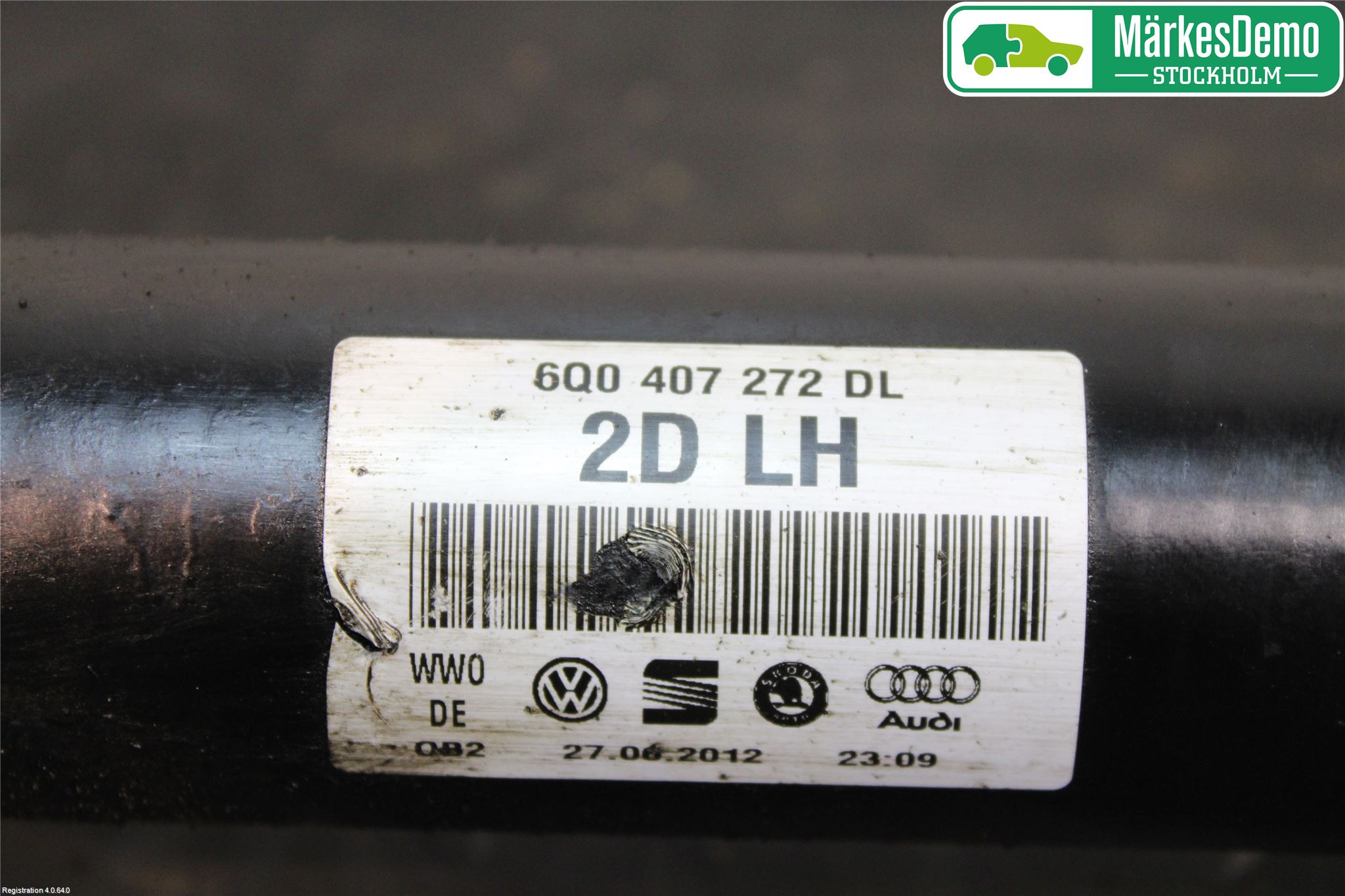 Skoda FABIA 07-14 Drivaksel Foran Kompl Høyre