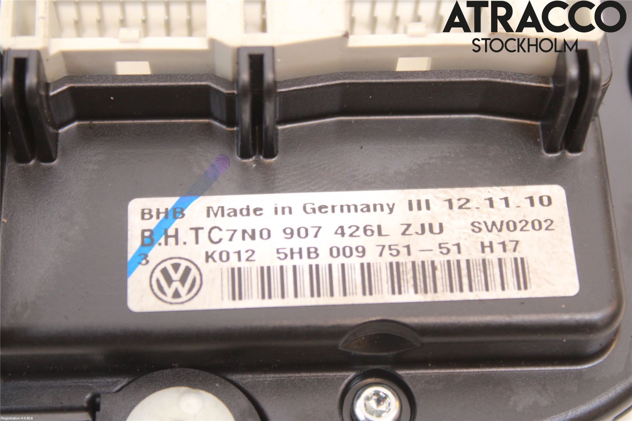 Volkswagen VW GOLF VI 09-13 Varme Ac Betjening-Display