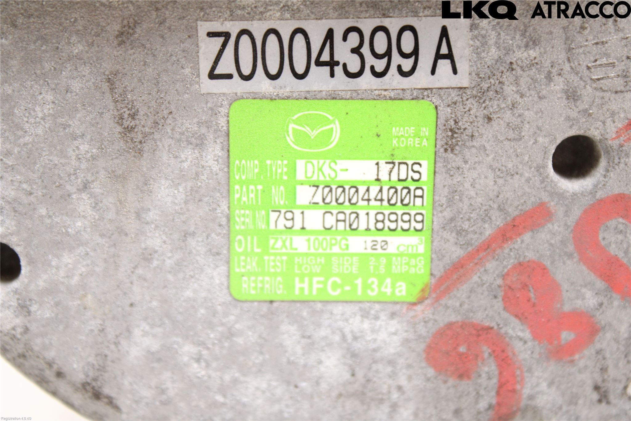 Mazda 6 08-13 Varme Ac Kompressor