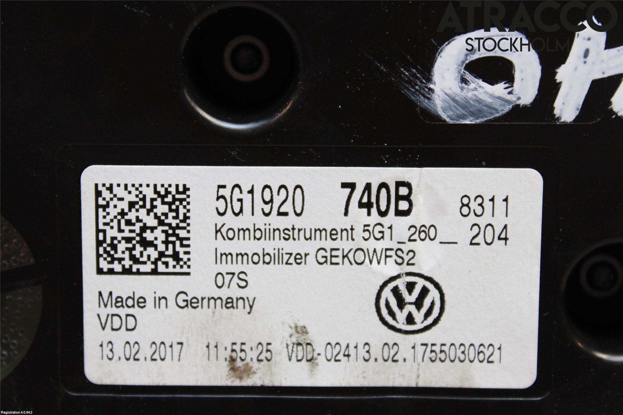 Volkswagen VW GOLF / E-GOLF VII 13-20 Instr Kombinert
