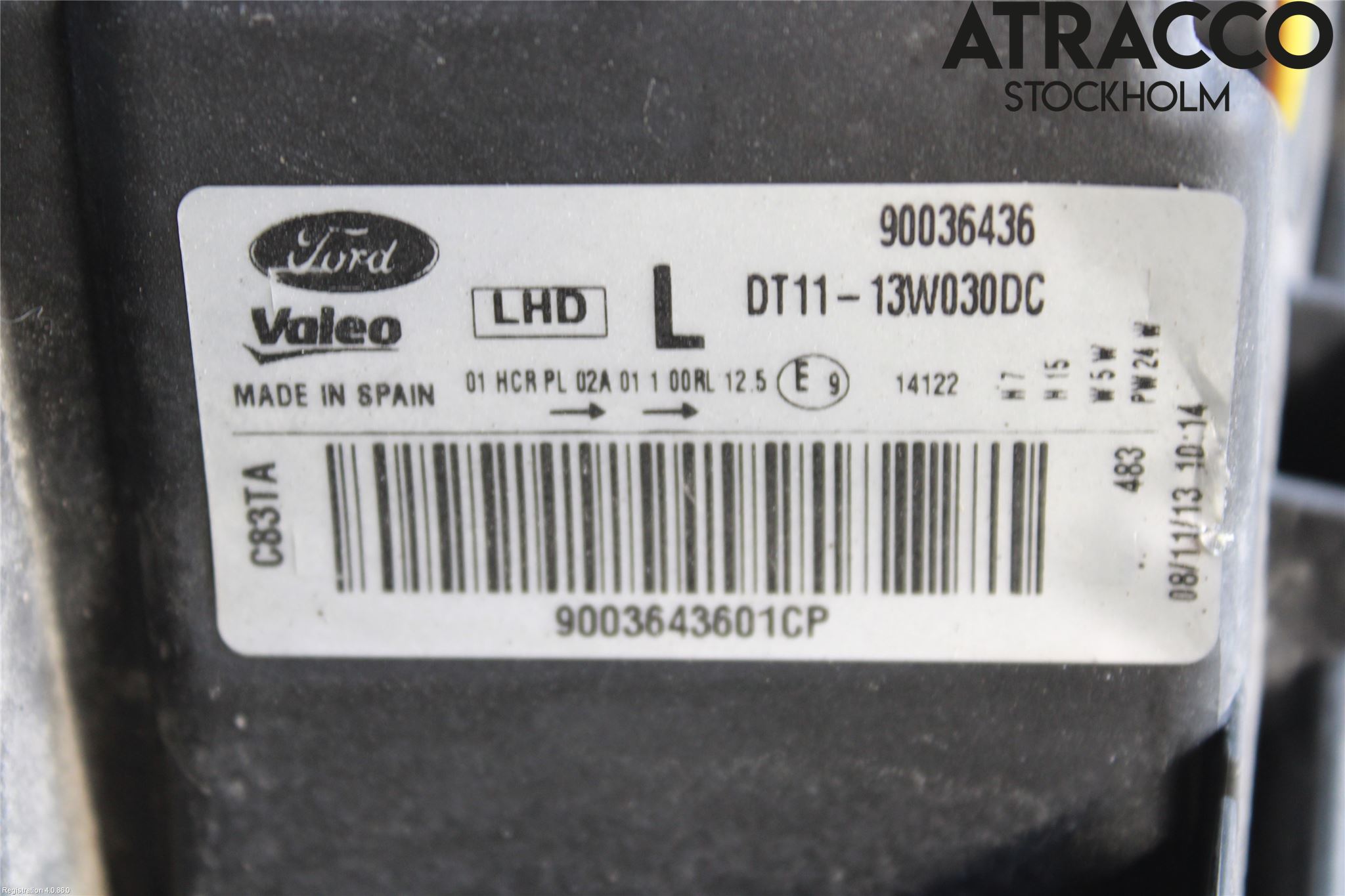 Ford TRANSIT/TOURNEO CONNECT 13-22 Frontlykt Venstre