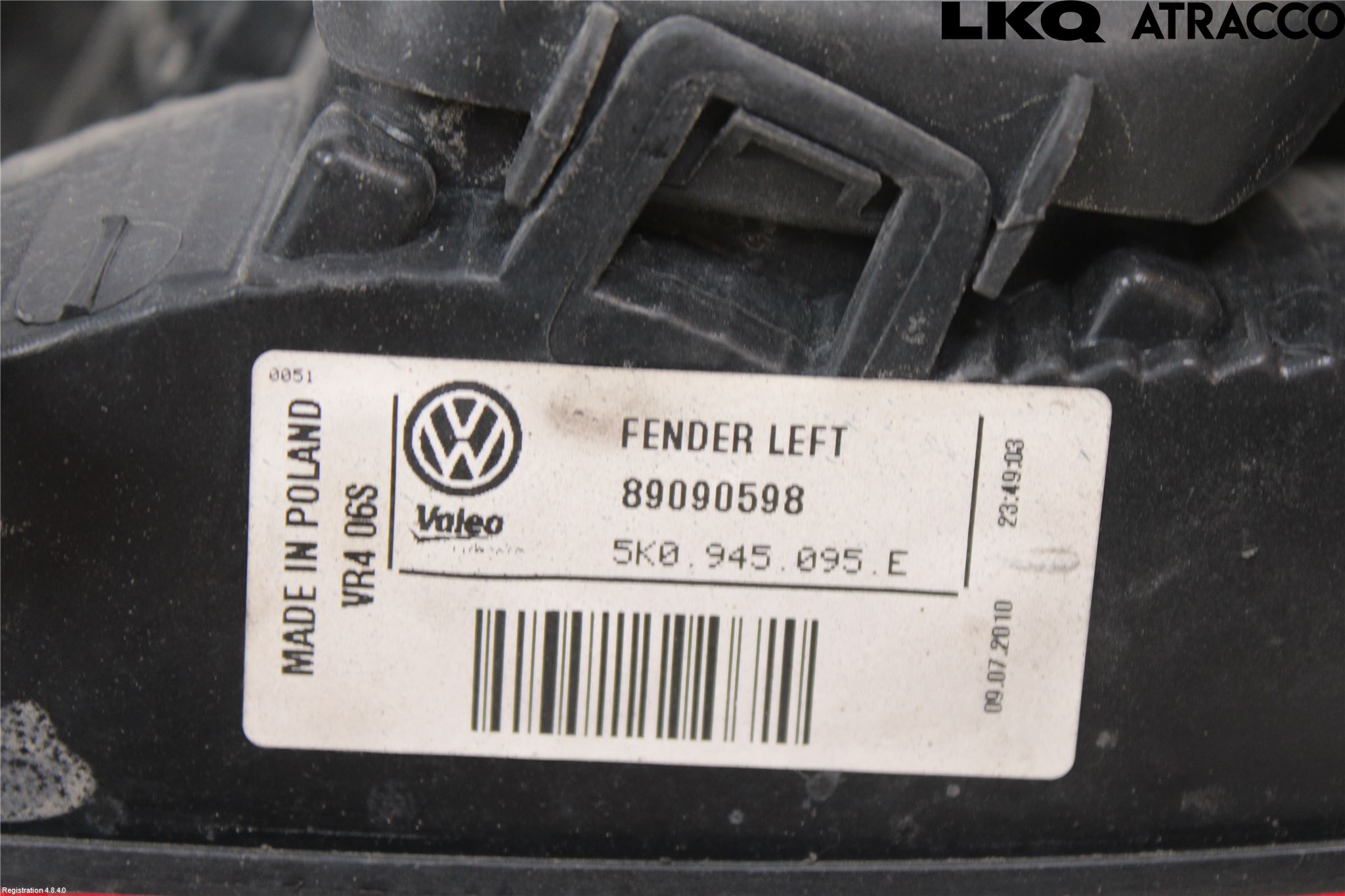 Volkswagen VW GOLF VI 09-13 Baklykt Venstre