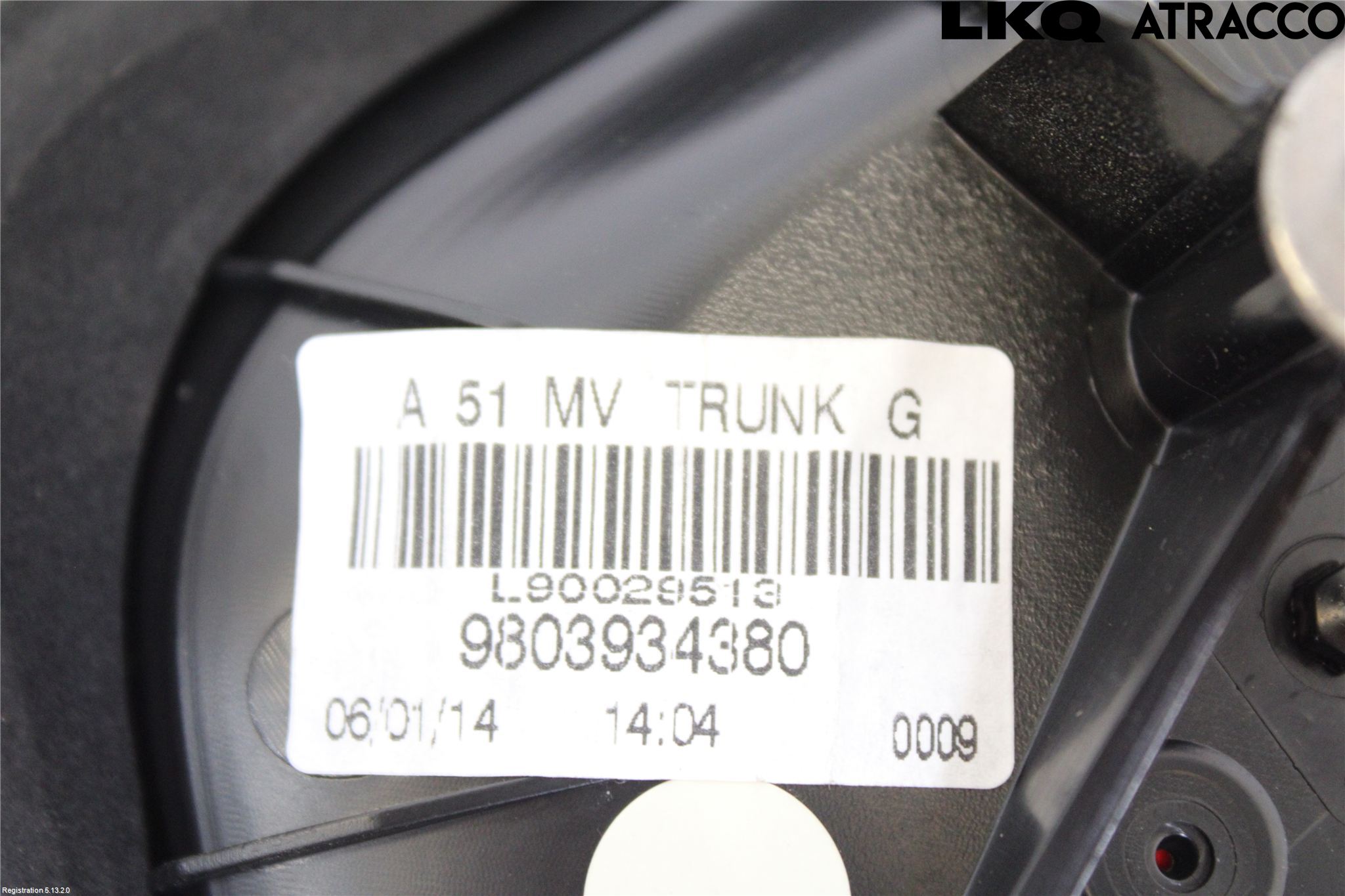 Citroen C3 10-17 Baklykt Venstre  På Luke(Indre