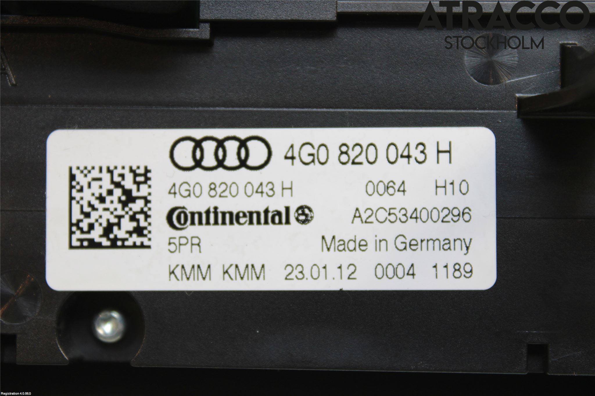 Audi A7/S7 4G 11-17 Varme Ac Betjening-Display
