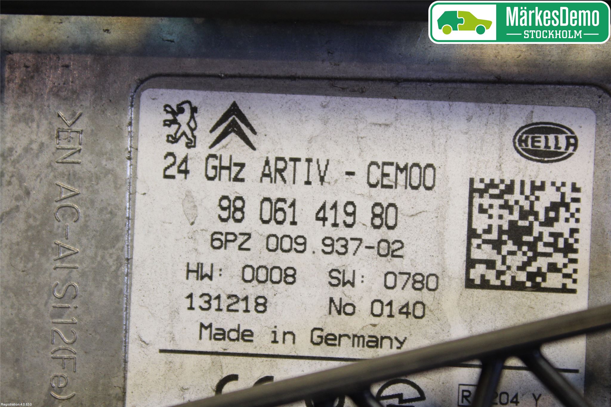 Peugeot 3008 09-16 Sensor Fartsbegrensning