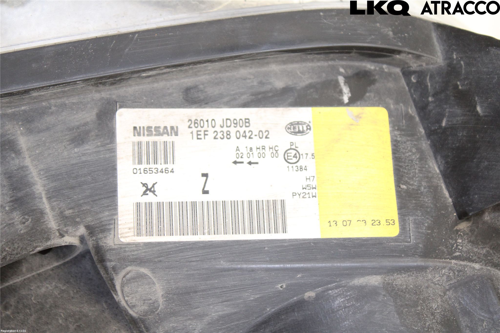 Nissan QASHQAI+2  08-10 Frontlykt Høyre