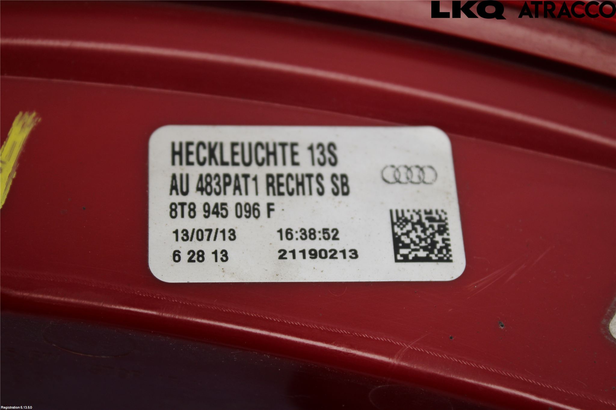 Audi A5 07-16 Baklykt Høyre