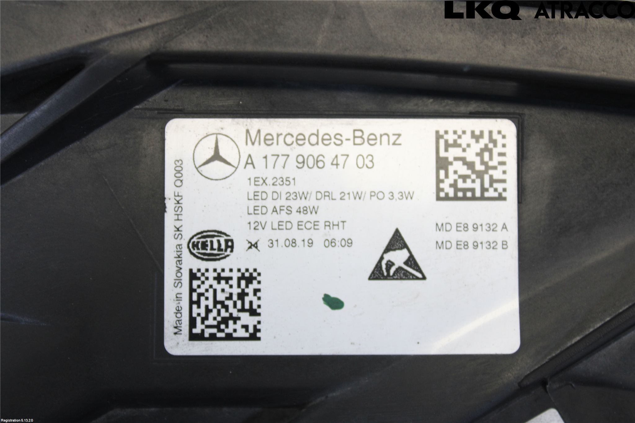 Mercedes-Benz MB A-KLASS (W177) 18- Frontlykt Venstre