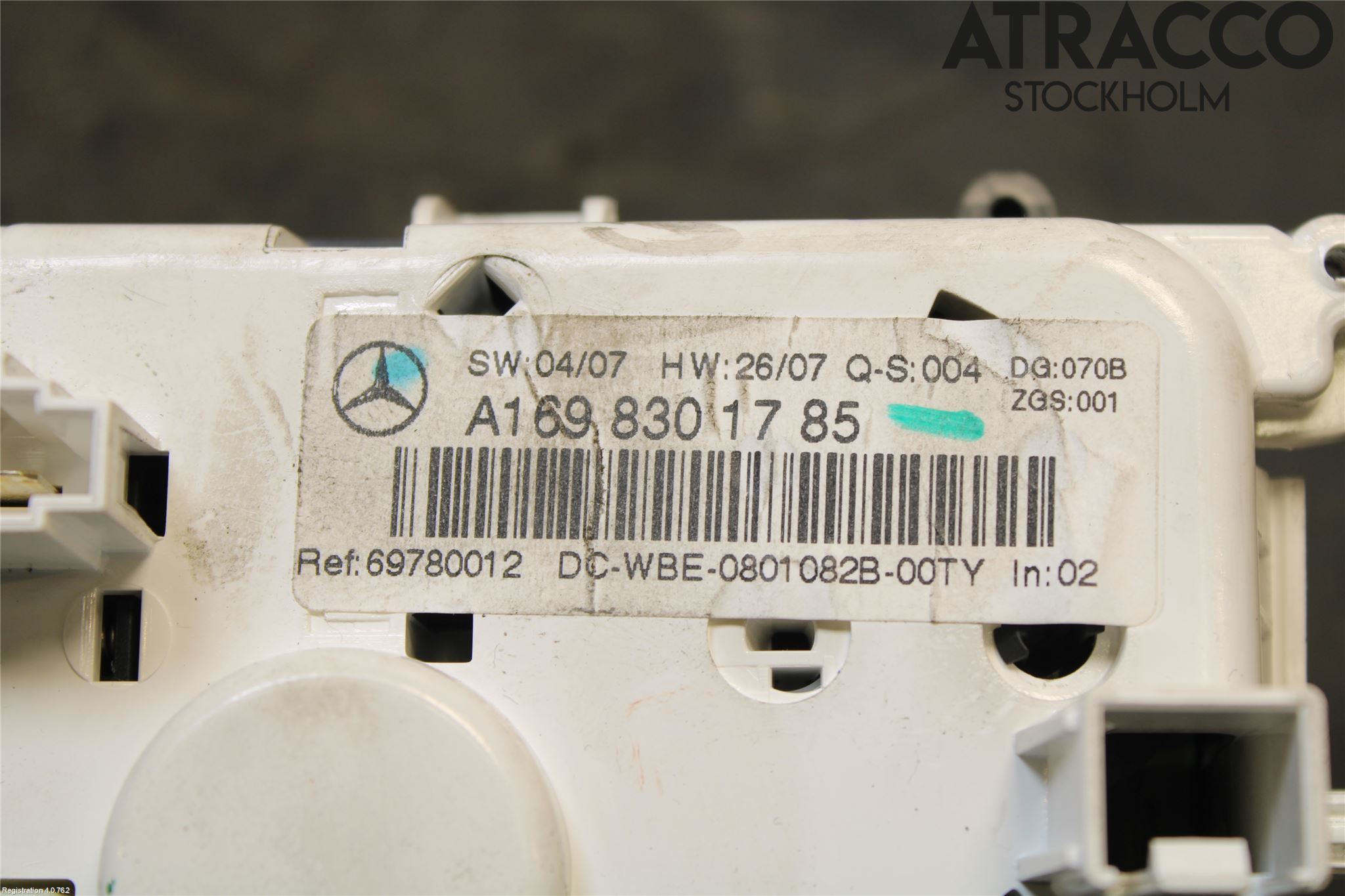 Mercedes-Benz MB B-KLASS (W245) 05-12 Varme Ac Betjening-Display
