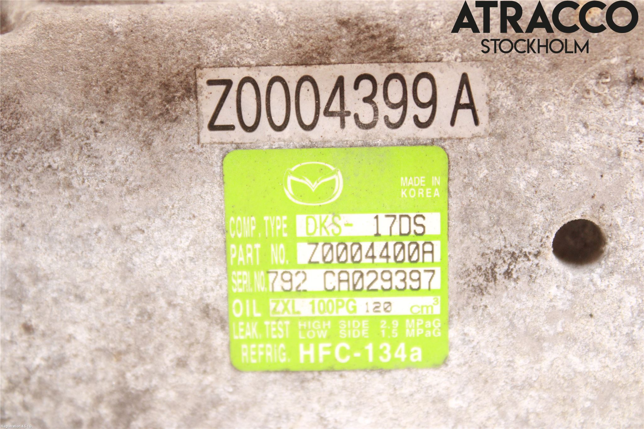 Mazda 6 08-13 Varme Ac Kompressor