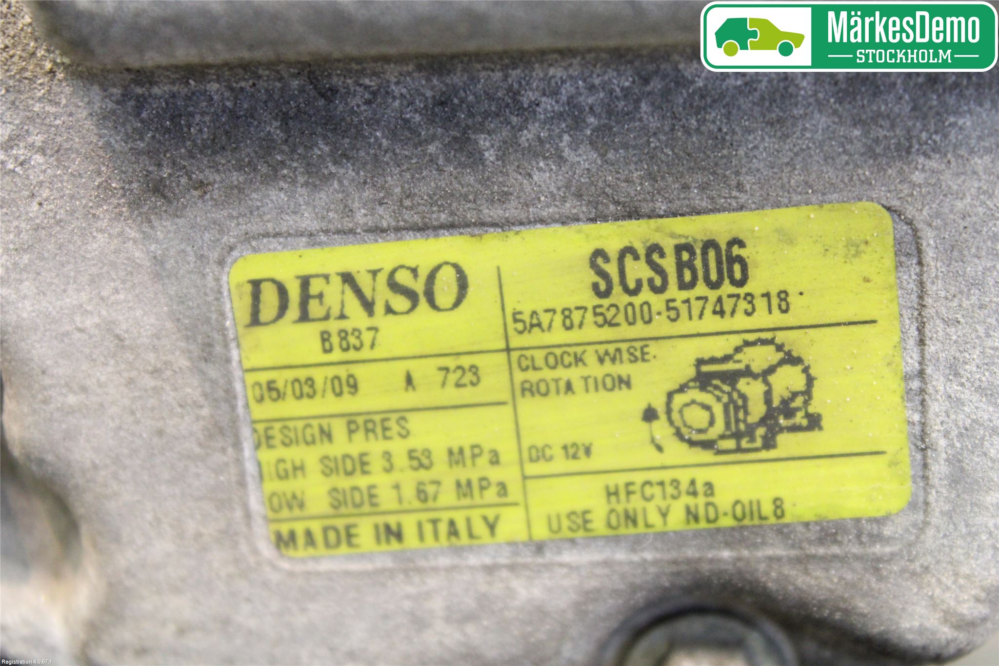Ford KA 09-16 Varme Ac Kompressor