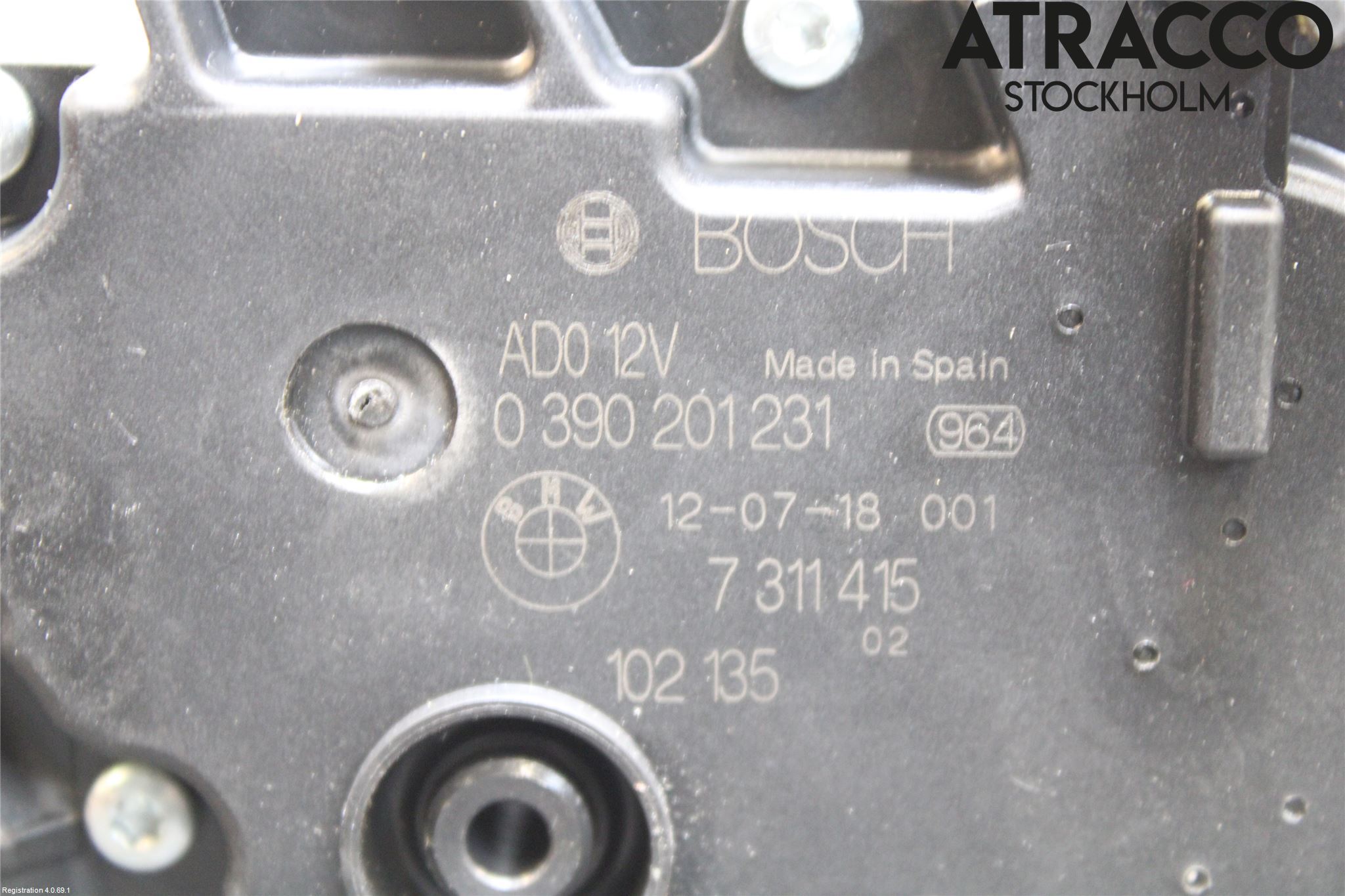 BMW 3 F30/F31/F80 12-19 Viskermotor Bakluke