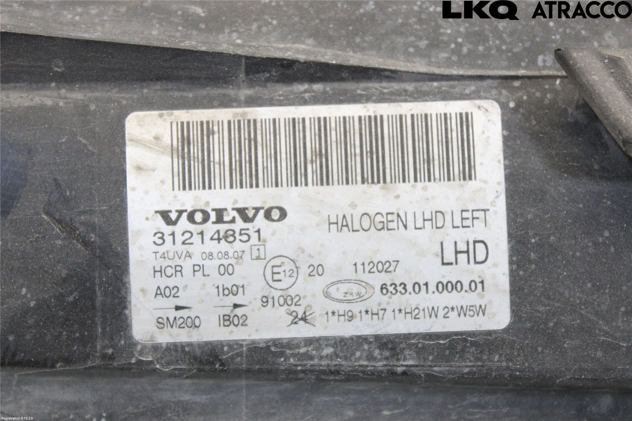 Volvo V70 08-13 Frontlykt Venstre