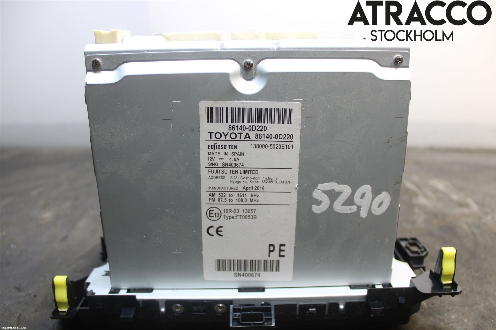 Toyota YARIS XP130 15-20 Stereo Radio Med Cd