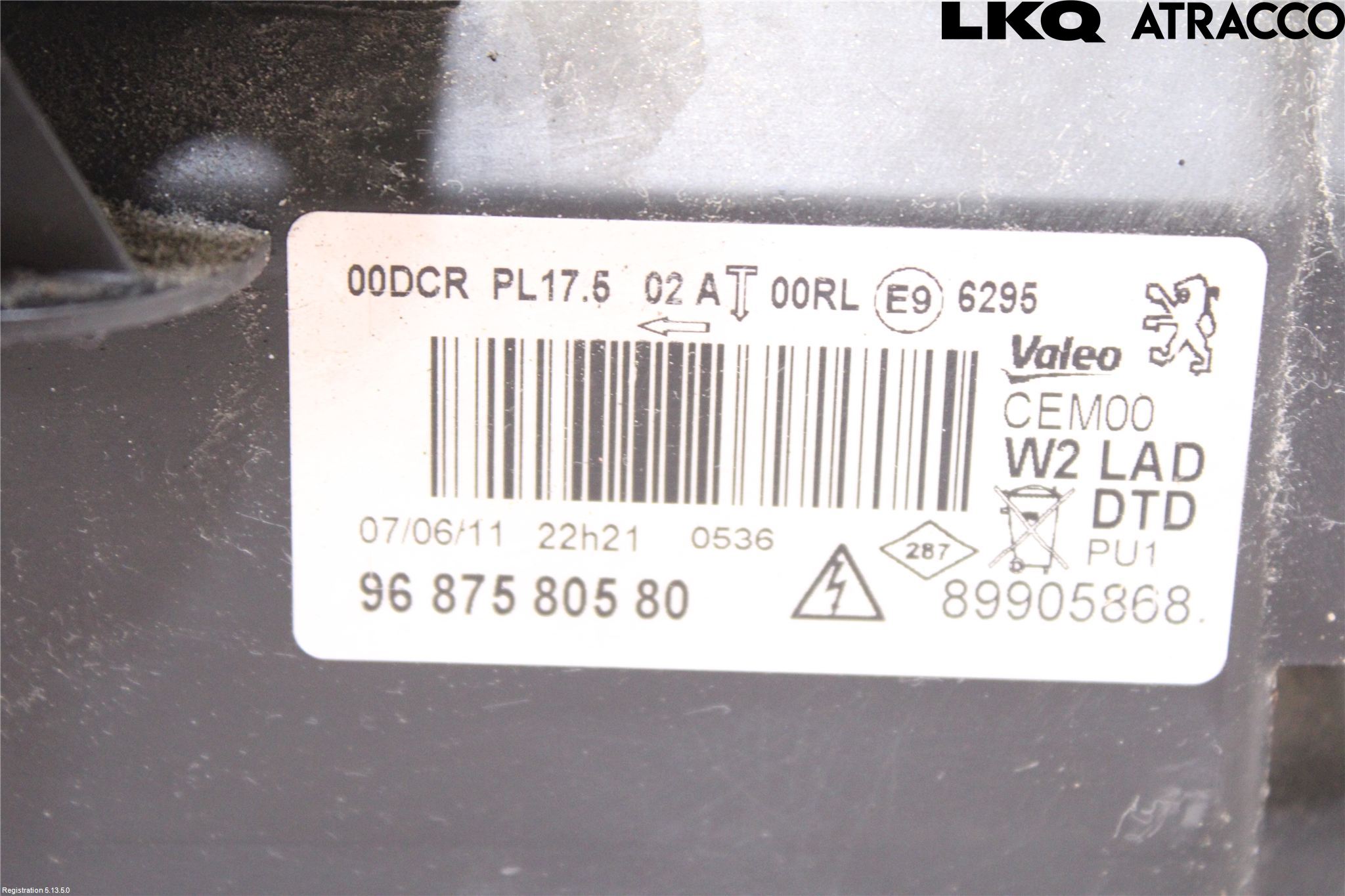 Peugeot 508 11-18 Frontlykt Høyre