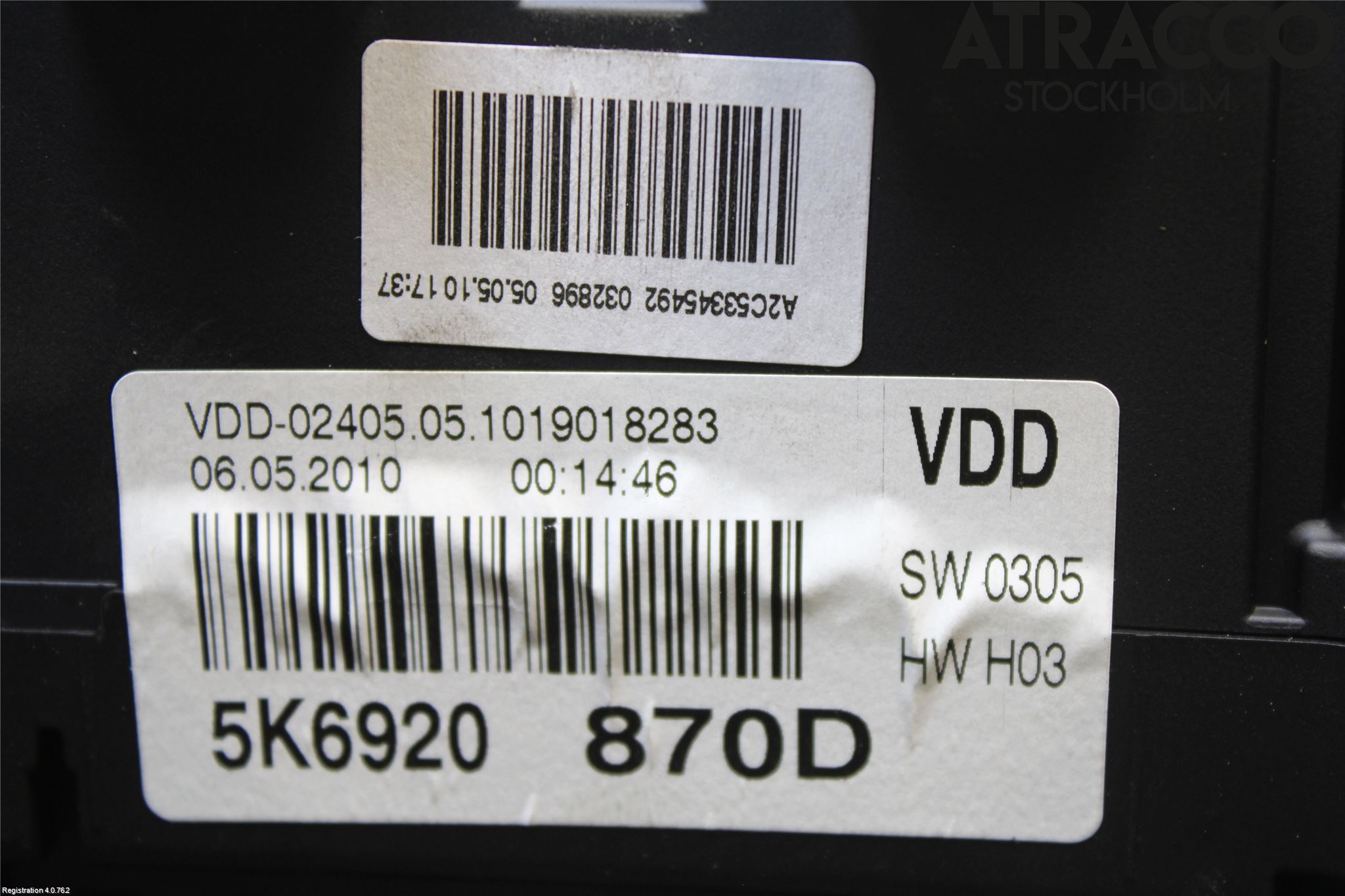 Volkswagen VW GOLF VI 09-13 Instr Kombinert