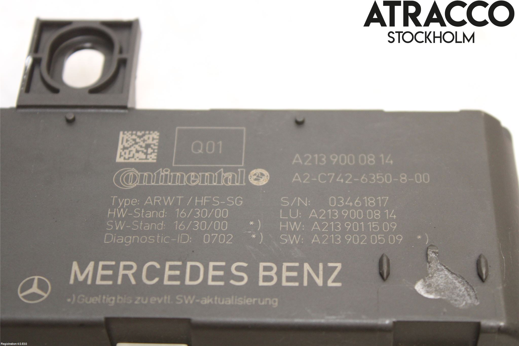 Mercedes-Benz MB E-KLASS (W213) 16-23 Styreenhet Bakluke