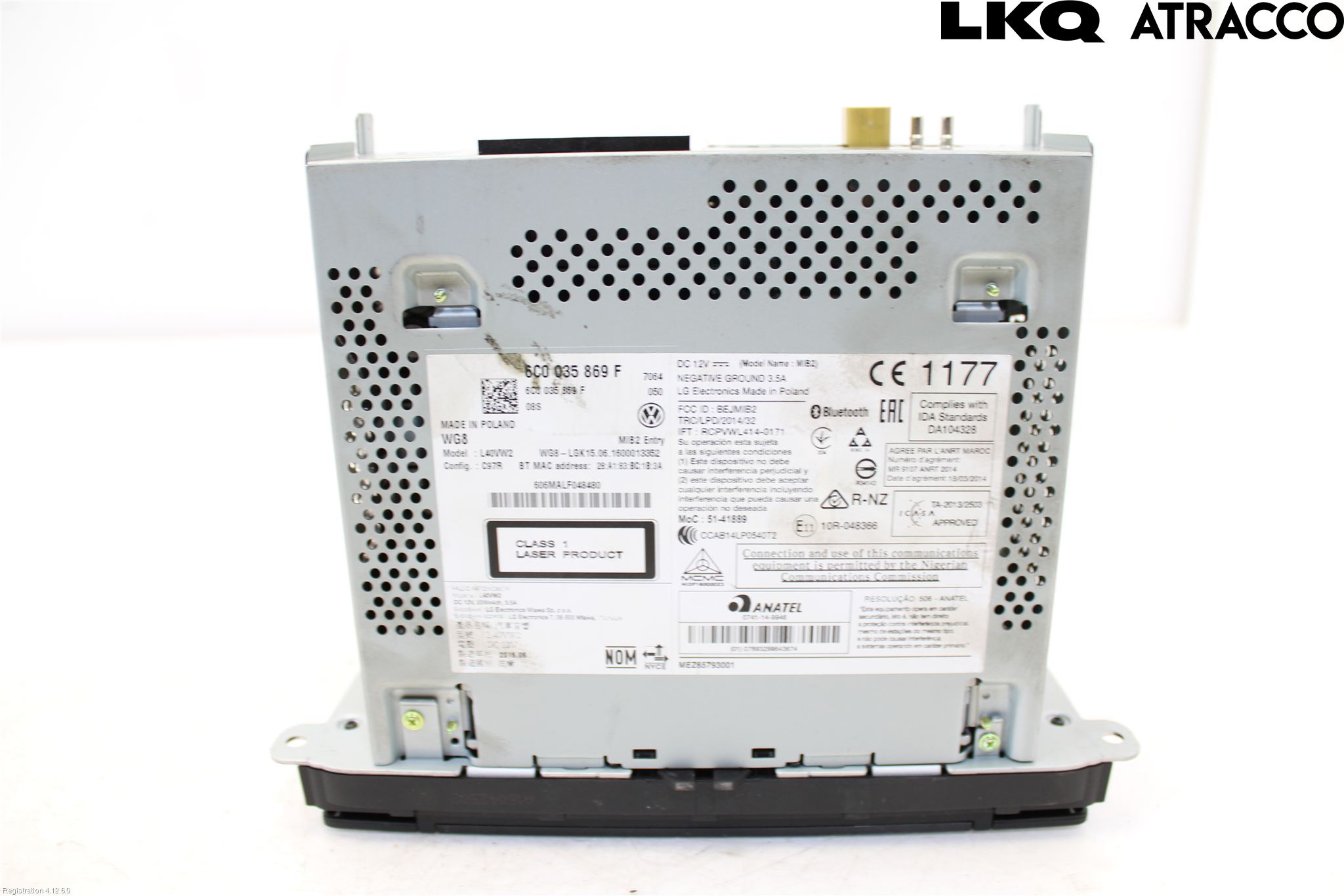 Volkswagen VW POLO 10-17 Stereo Radio Med Cd
