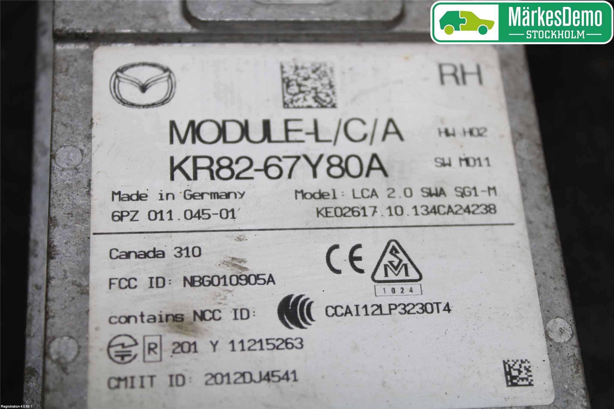 Mazda CX-5 12-17 Sensor Kollisjonsbeskyttelse