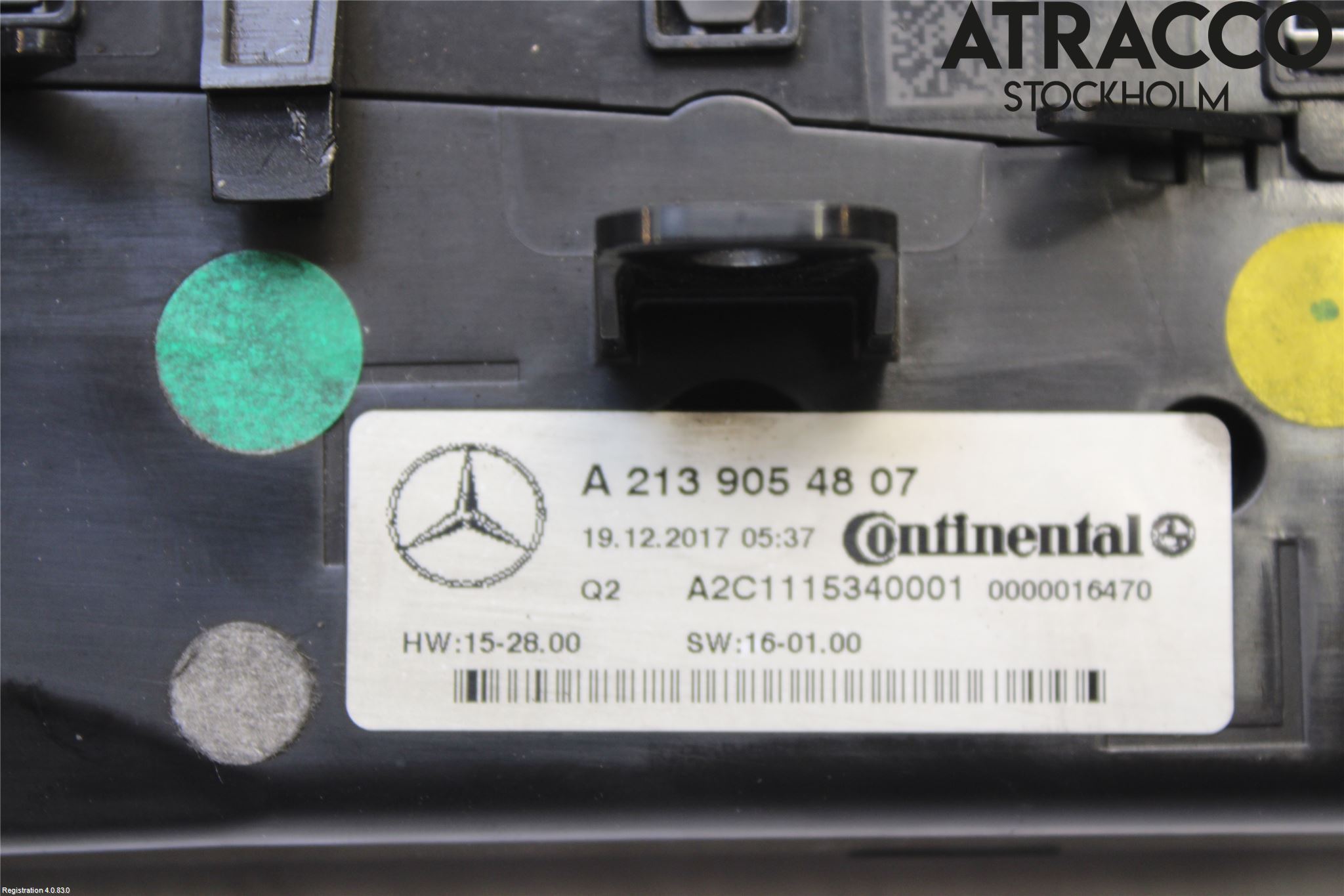 Mercedes-Benz MB E-KLASS (W213) 16-23 Varme Ac Betjening-Display