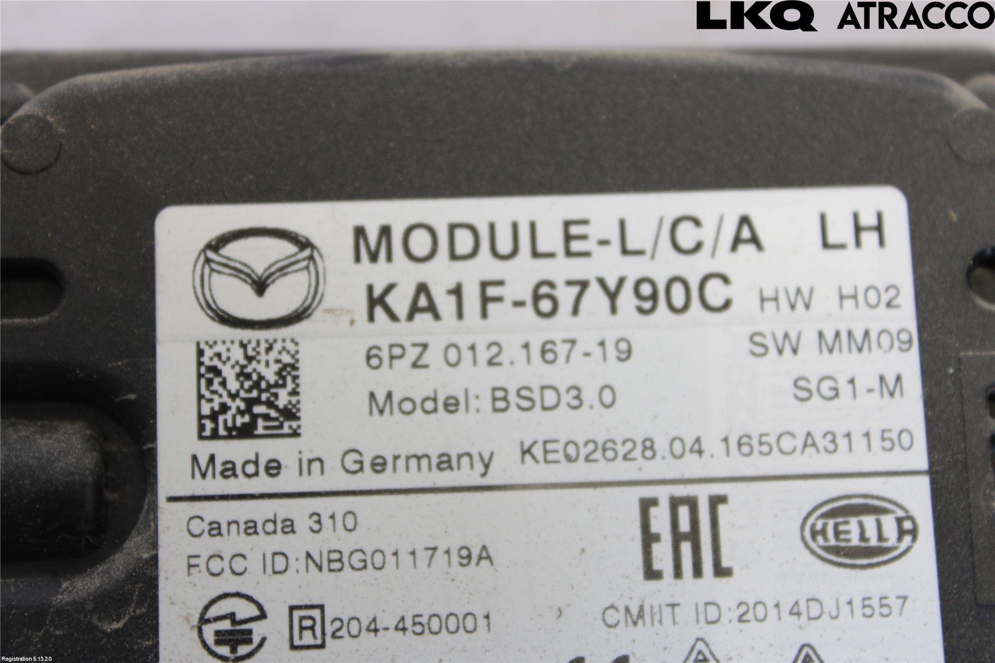 Mazda CX-5 12-17 Sensor Kollisjonsbeskyttelse