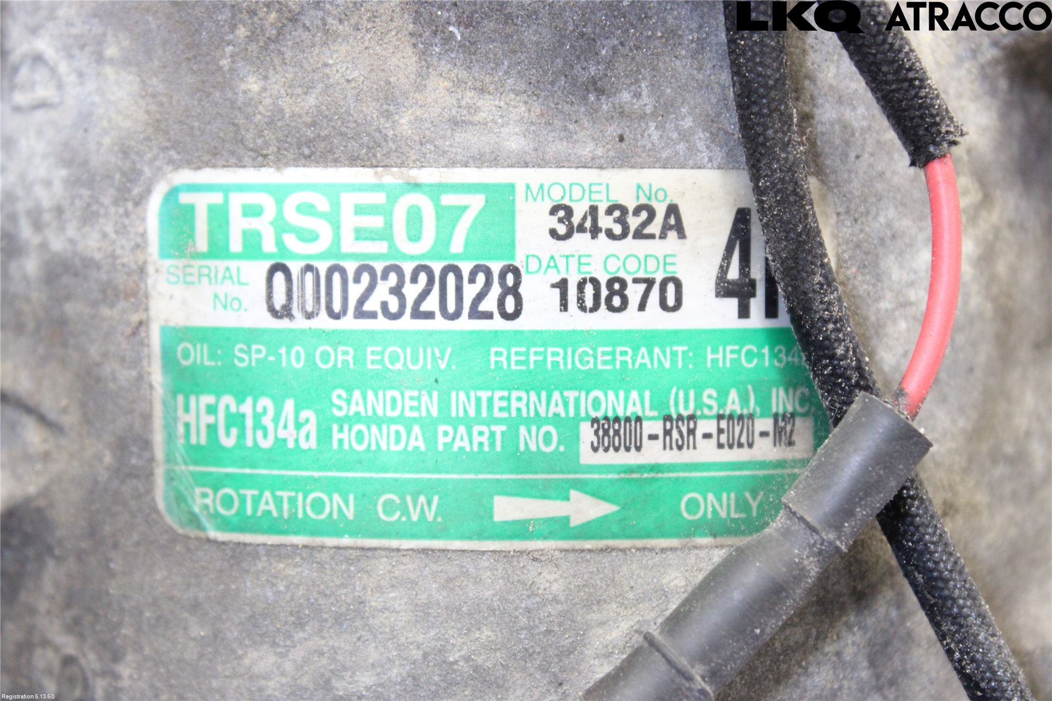 Honda CIVIC 06-11 Varme Ac Kompressor